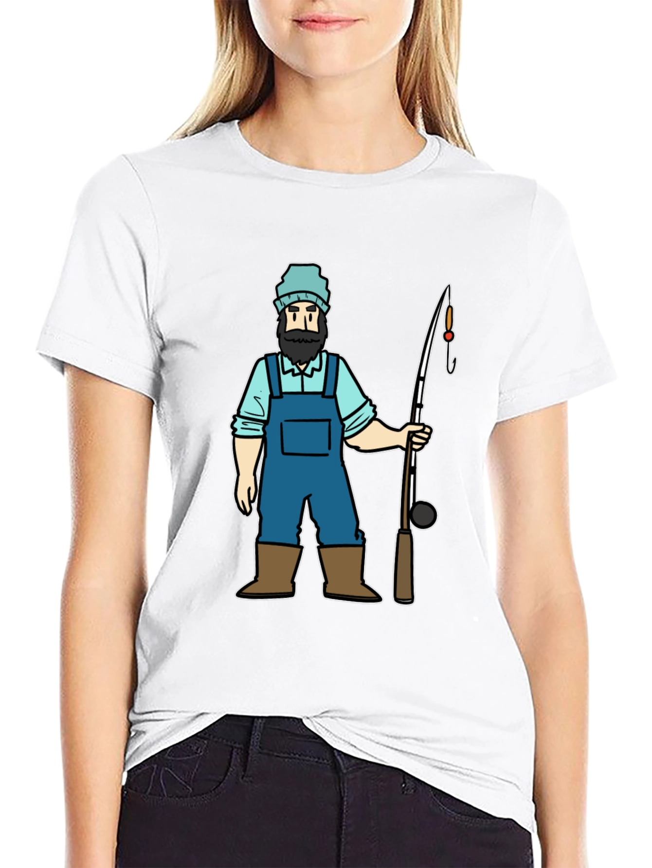 Fishing Cartoon Graphic Tee