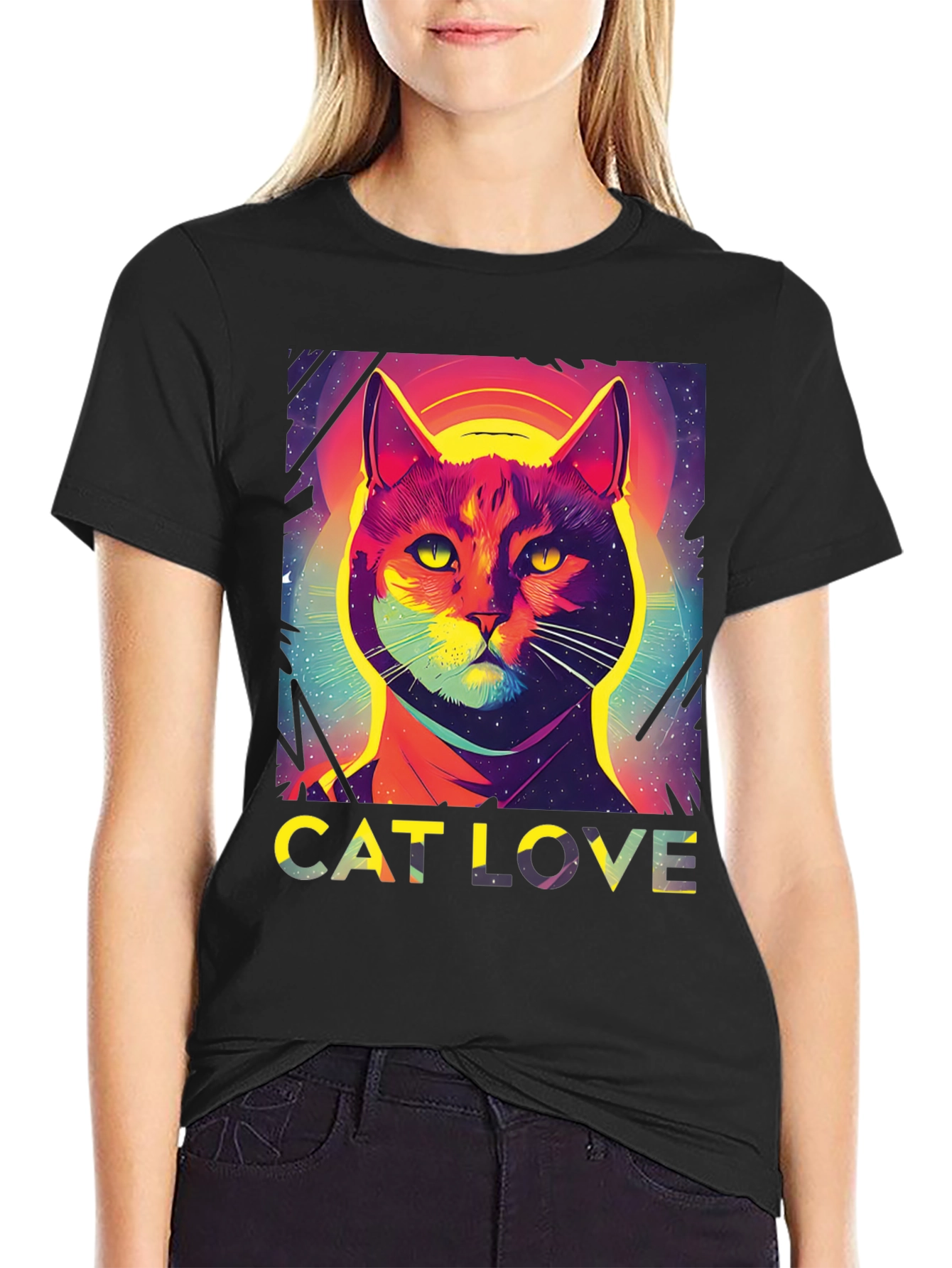 Cat Love Graphic Tee - Stylish Unisex T-Shirt