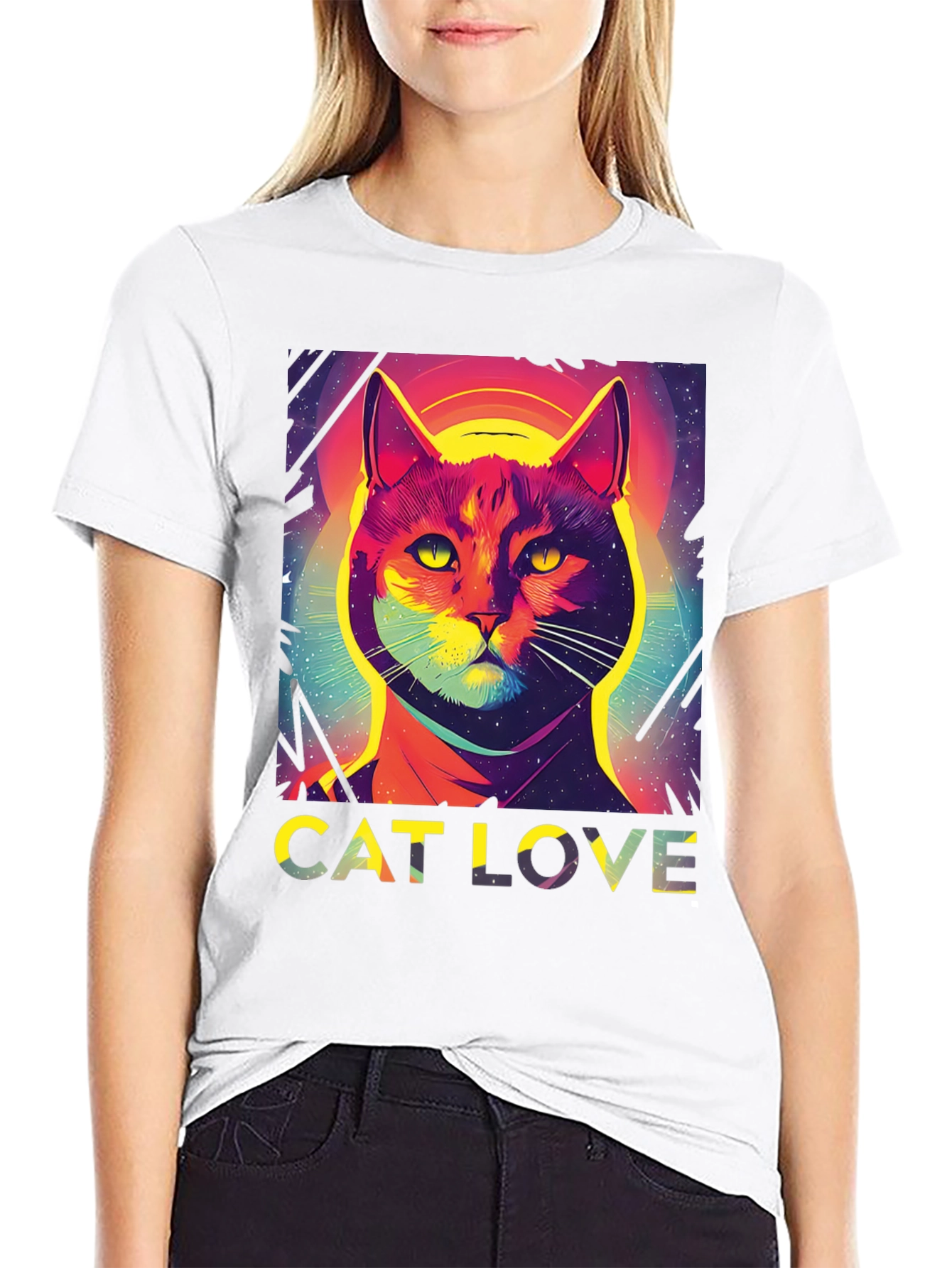Cat Love Graphic Tee - Stylish Unisex T-Shirt