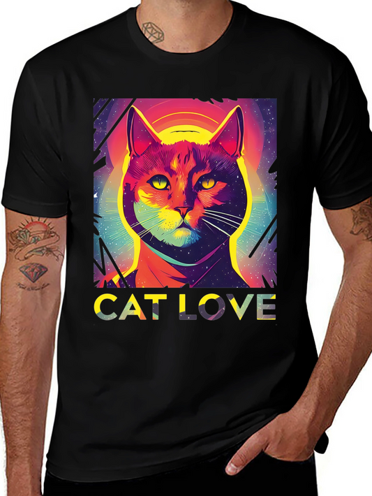 Cat Love Graphic Tee - Stylish Unisex T-Shirt
