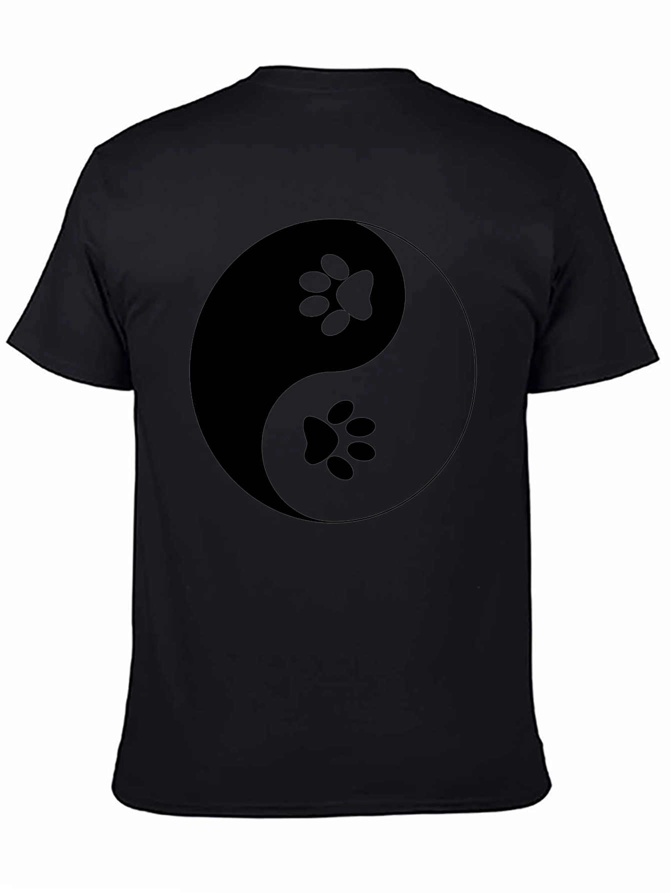 Yin Yang Paw Print T-Shirt - Balance & Harmony