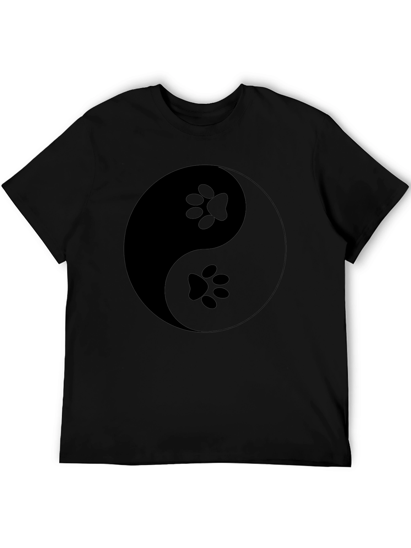 Yin Yang Paw Print T-Shirt - Balance & Harmony