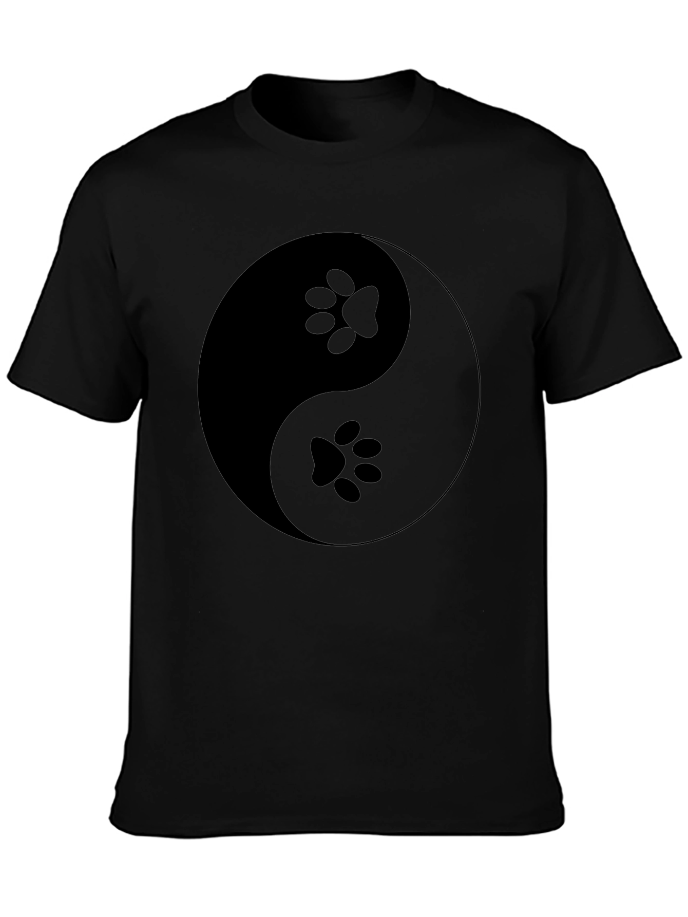 Yin Yang Paw Print T-Shirt - Balance & Harmony