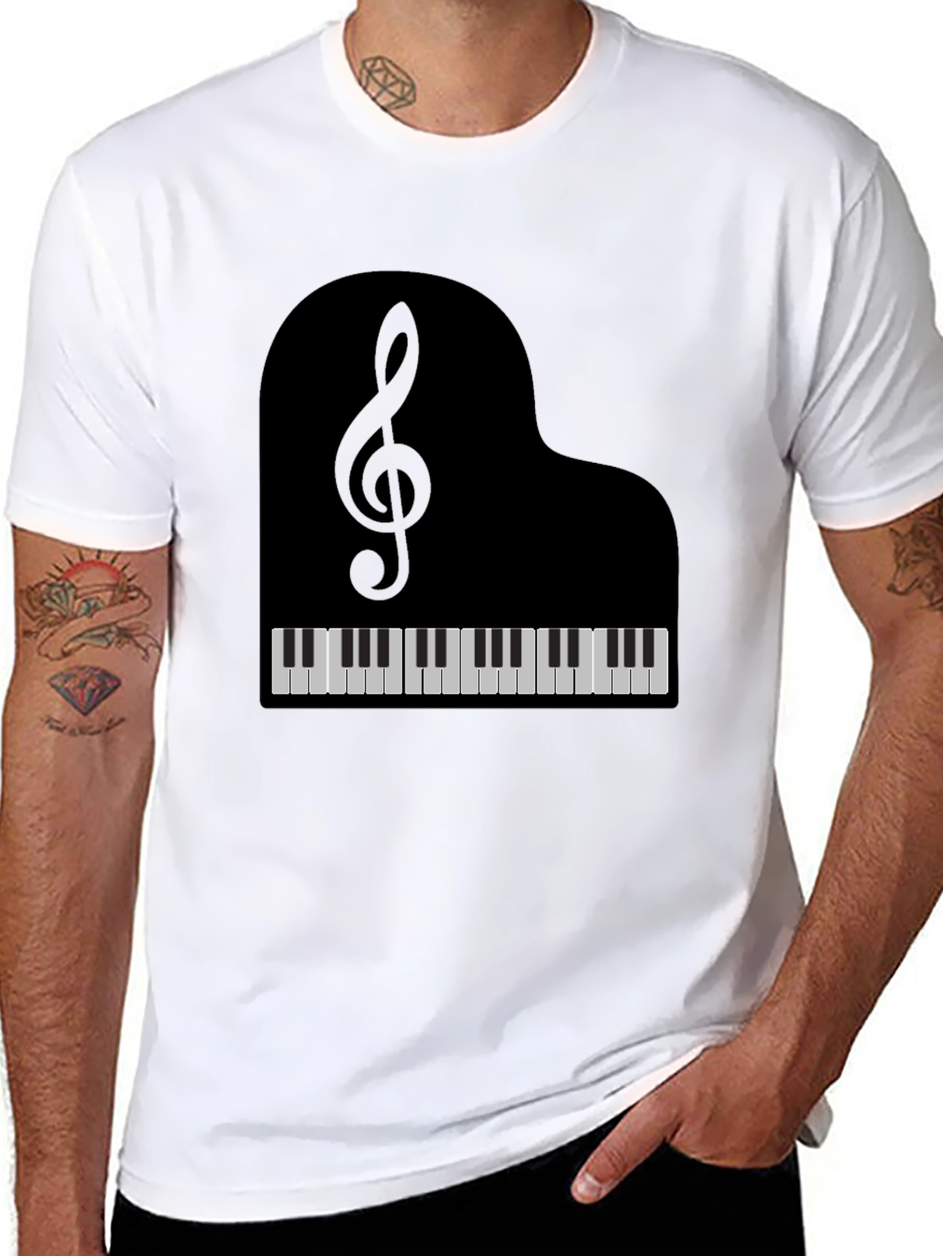 Musical Piano T-Shirt - Classic Design