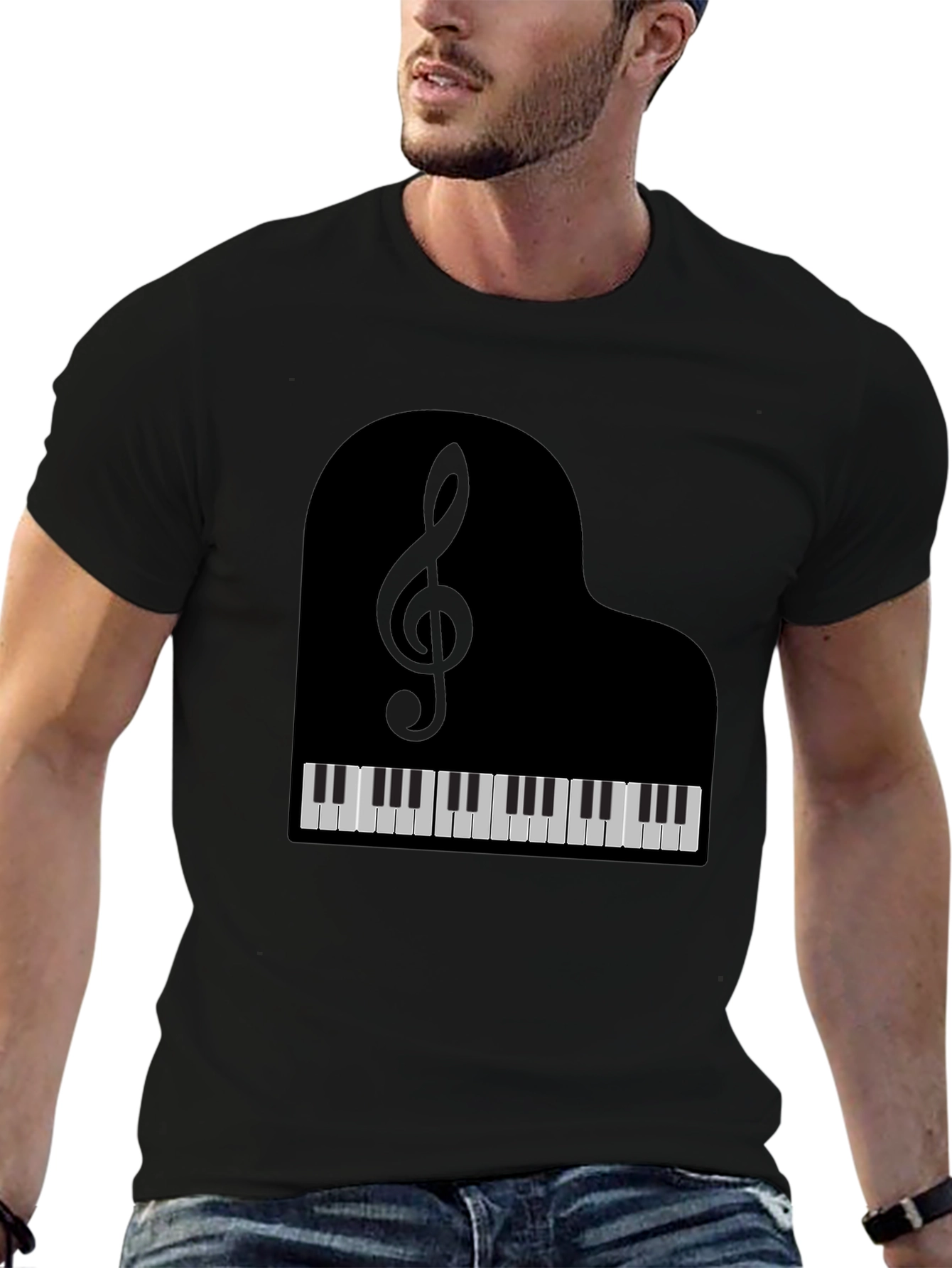 Musical Piano T-Shirt - Classic Design