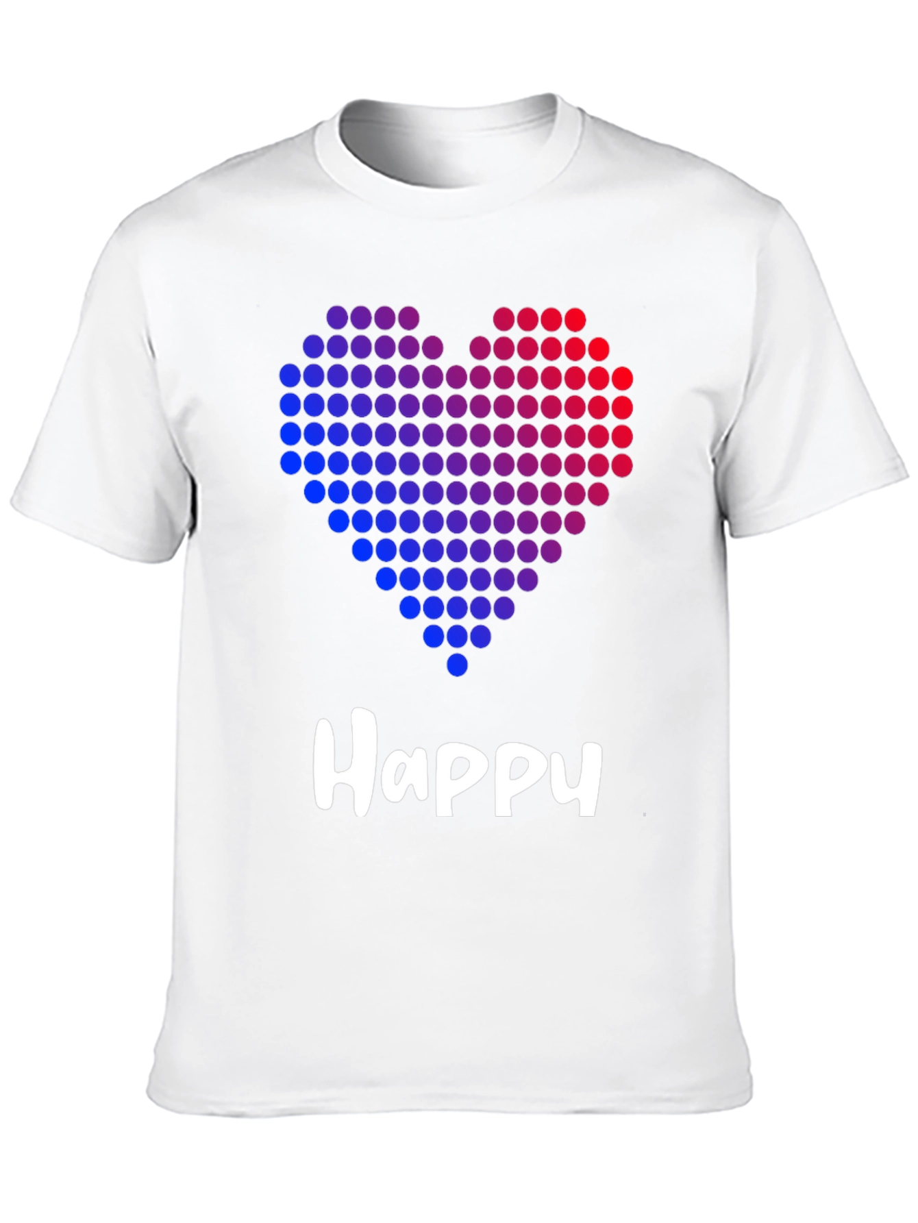 Happy Heart Graphic Black T-Shirt