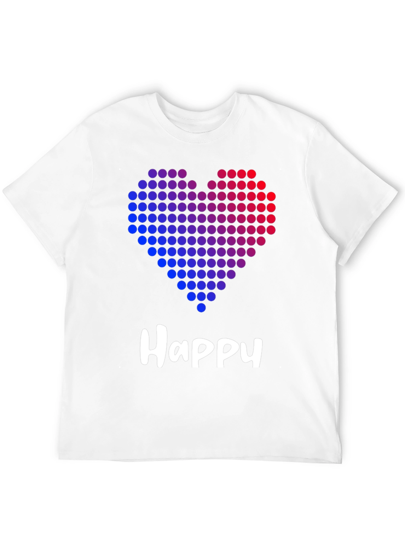 Happy Heart Graphic Black T-Shirt