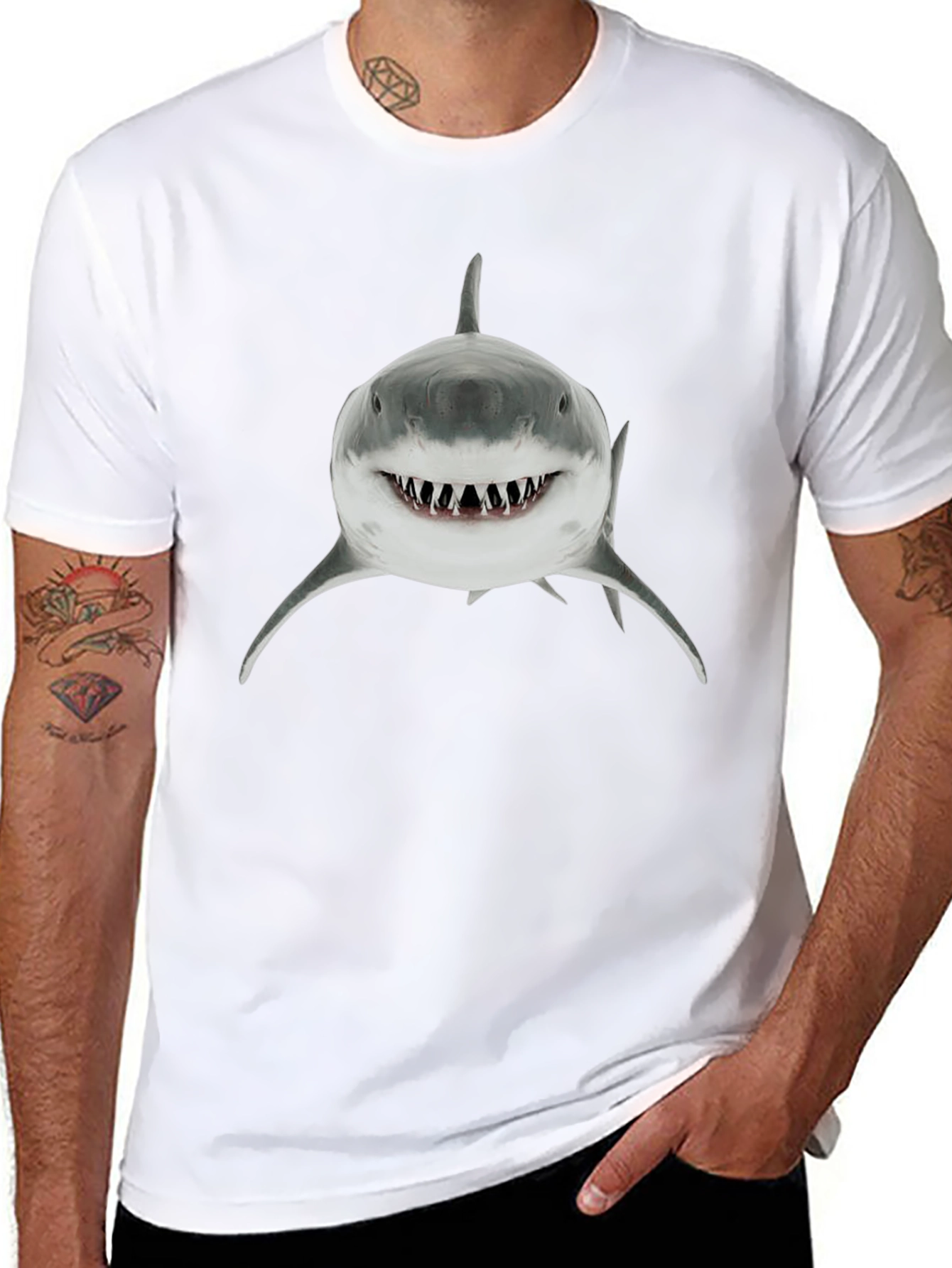 Shark Graphic Tee - Bold Black T-Shirt