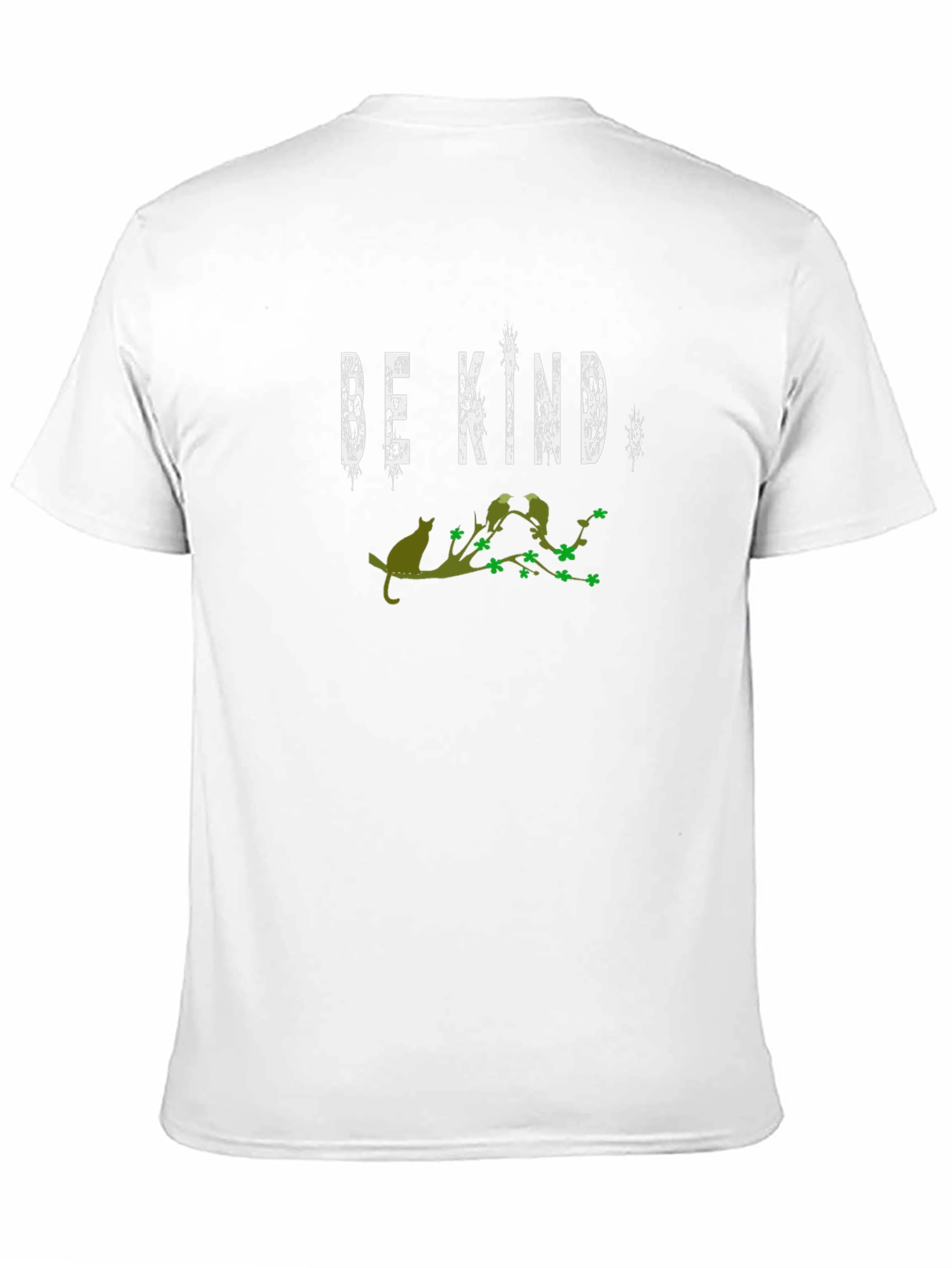 Be Kind Graphic Tee - Cat & Bird Design