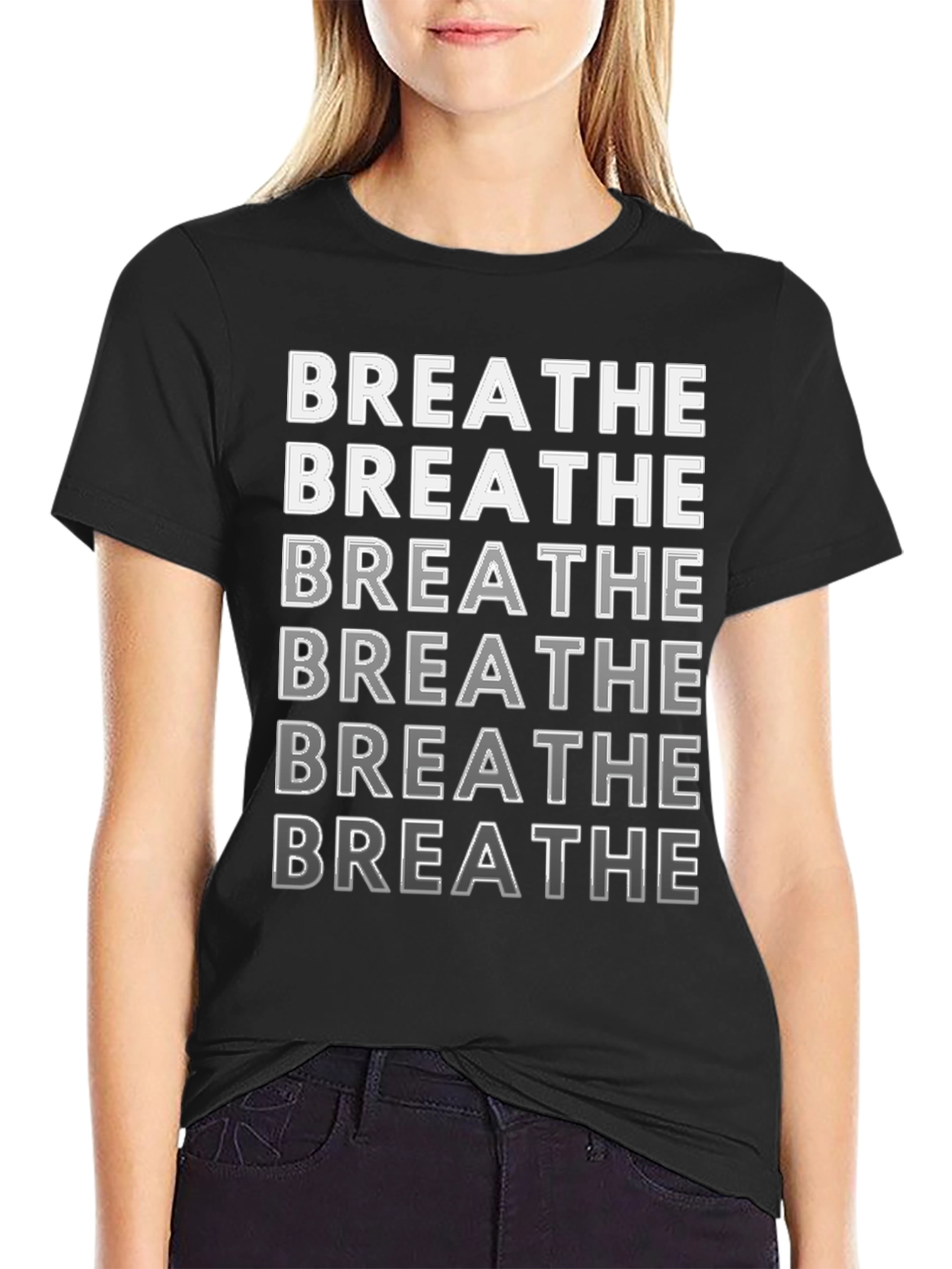 Breathe Graphic Tee - Relaxed Fit Cotton T-Shirt