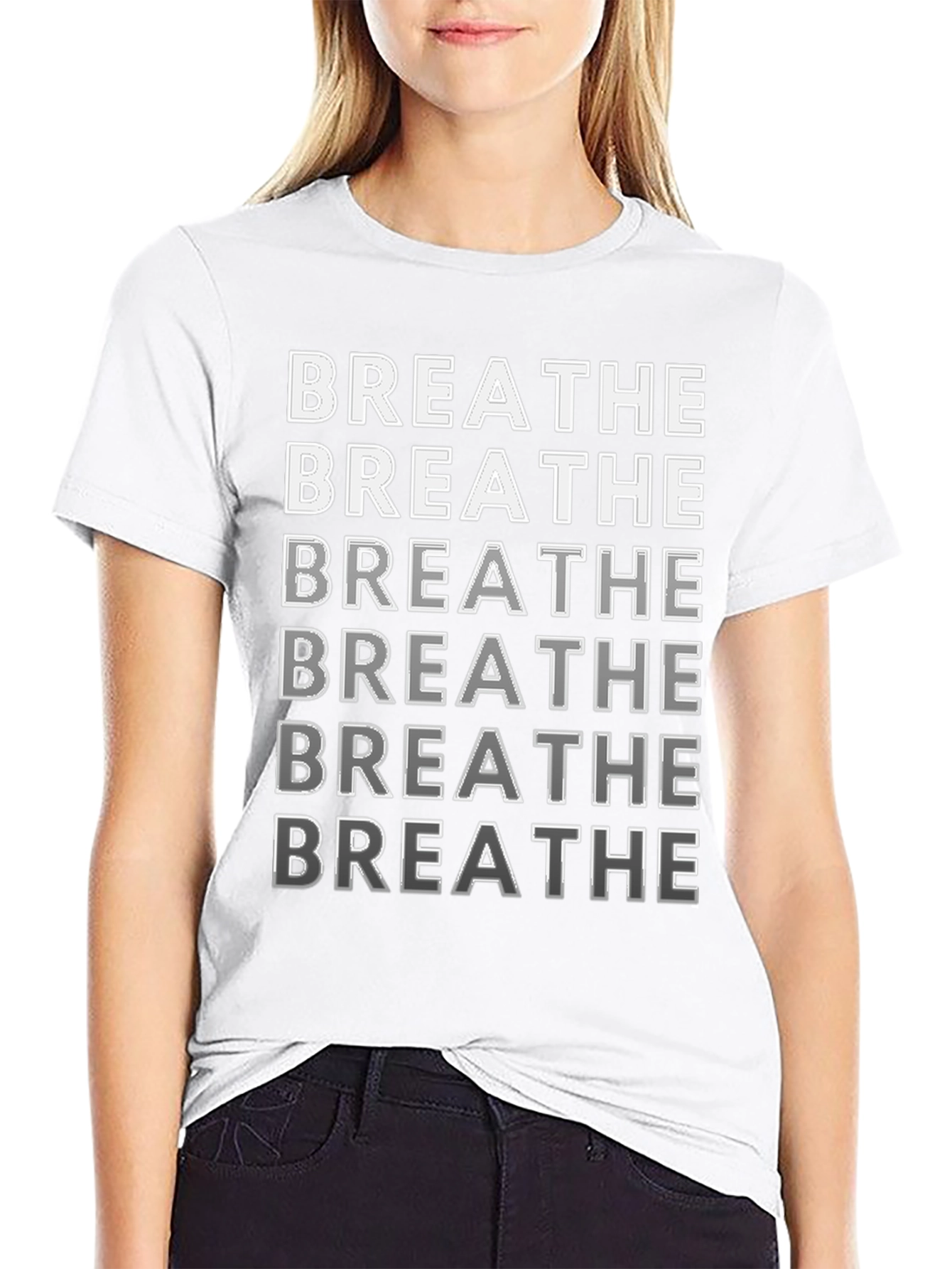 Breathe Graphic Tee - Relaxed Fit Cotton T-Shirt
