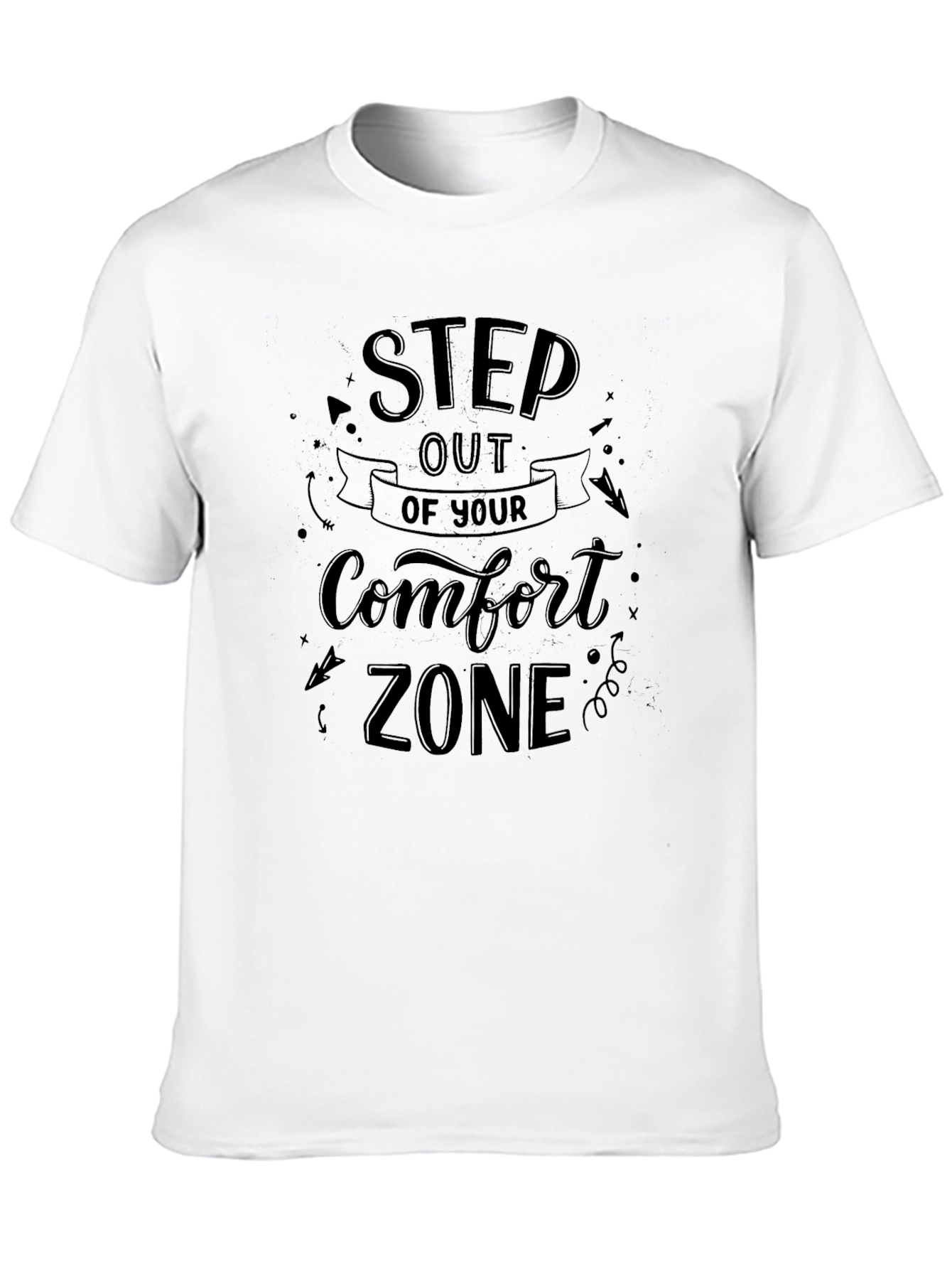 Step Out Comfort Zone Graphic Tee - Black