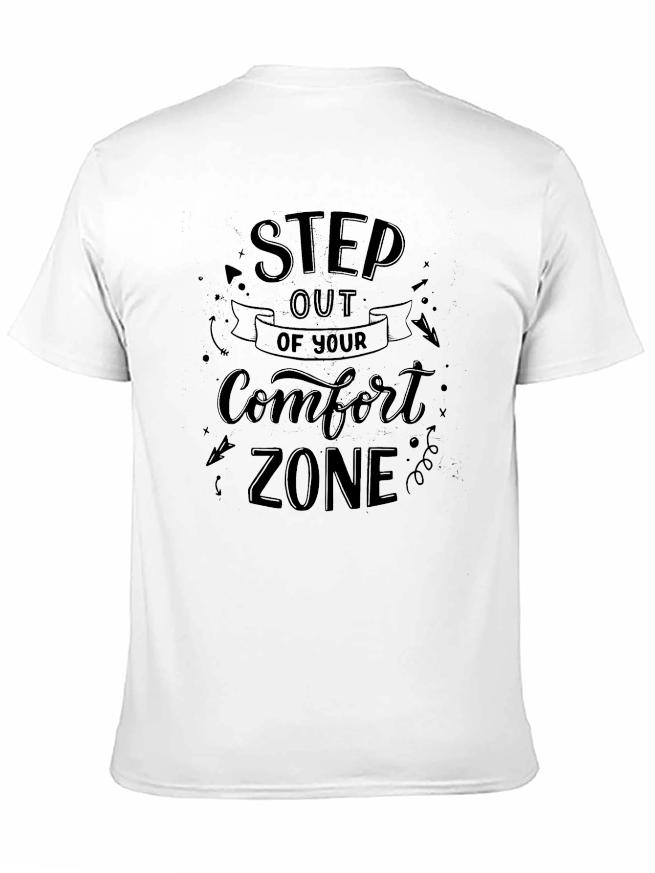 Step Out Comfort Zone Graphic Tee - Black