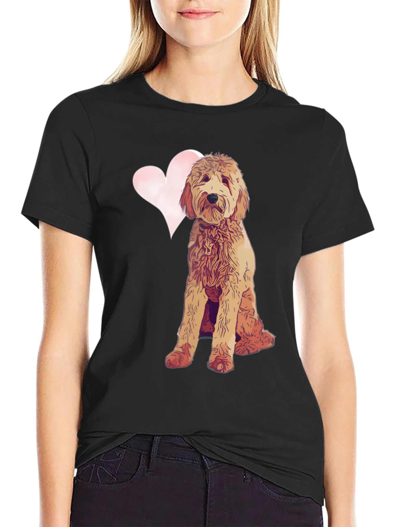 Dog Lover T-Shirt - Doodle with Heart