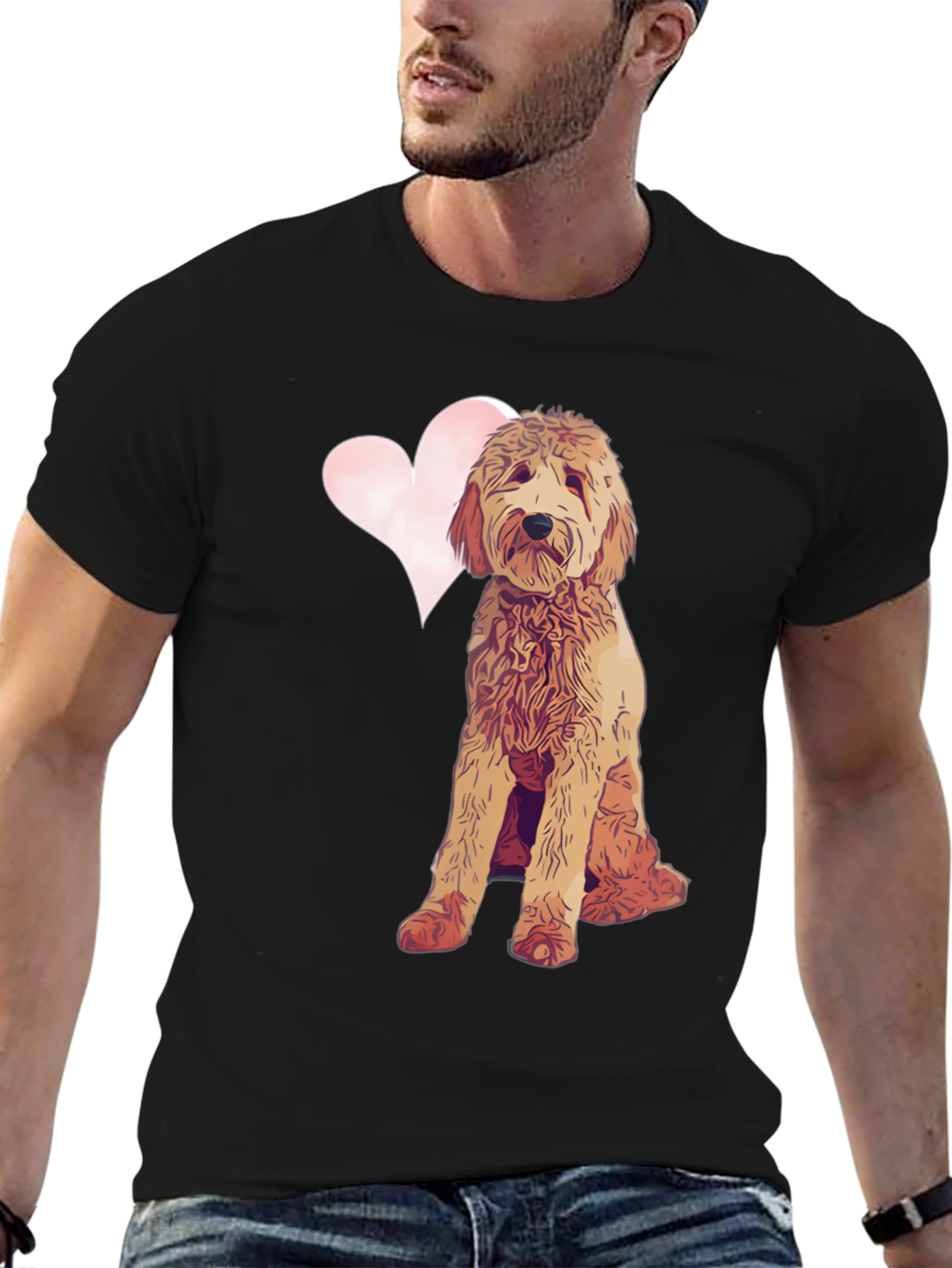 Dog Lover T-Shirt - Doodle with Heart