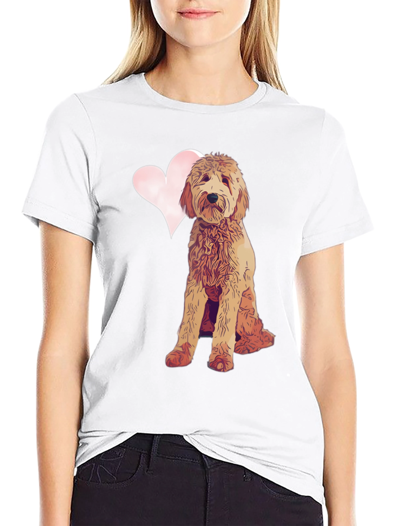 Dog Lover T-Shirt - Doodle with Heart