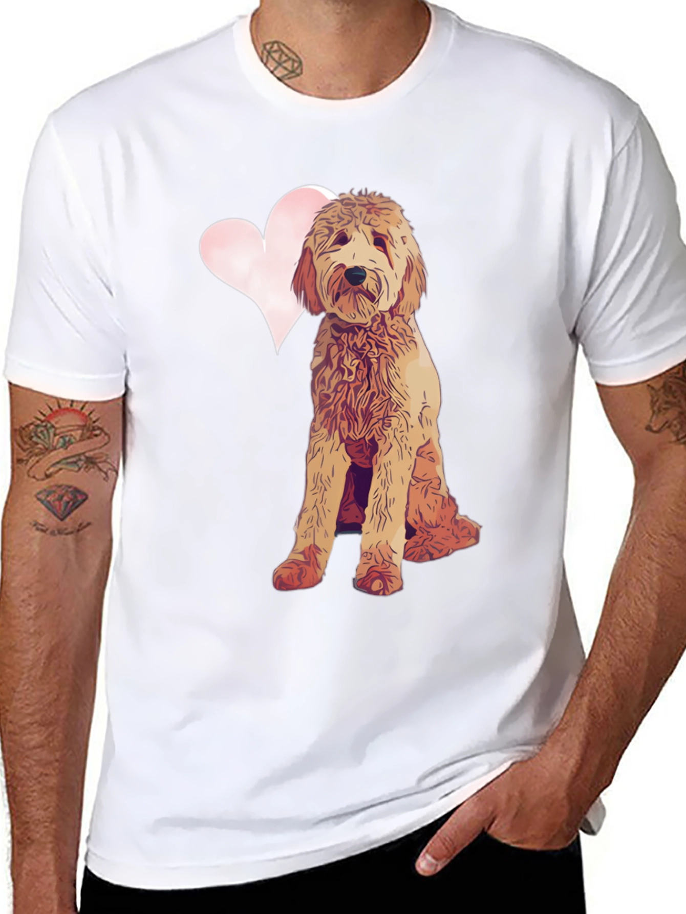 Dog Lover T-Shirt - Doodle with Heart