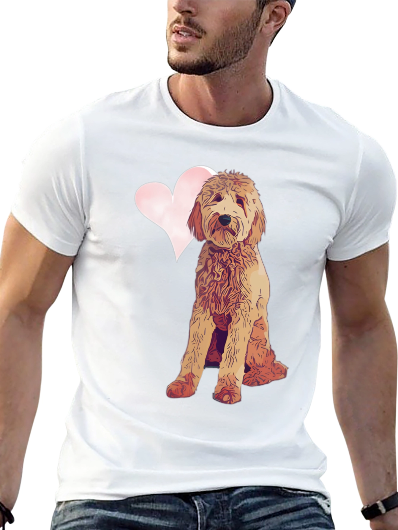 Dog Lover T-Shirt - Doodle with Heart