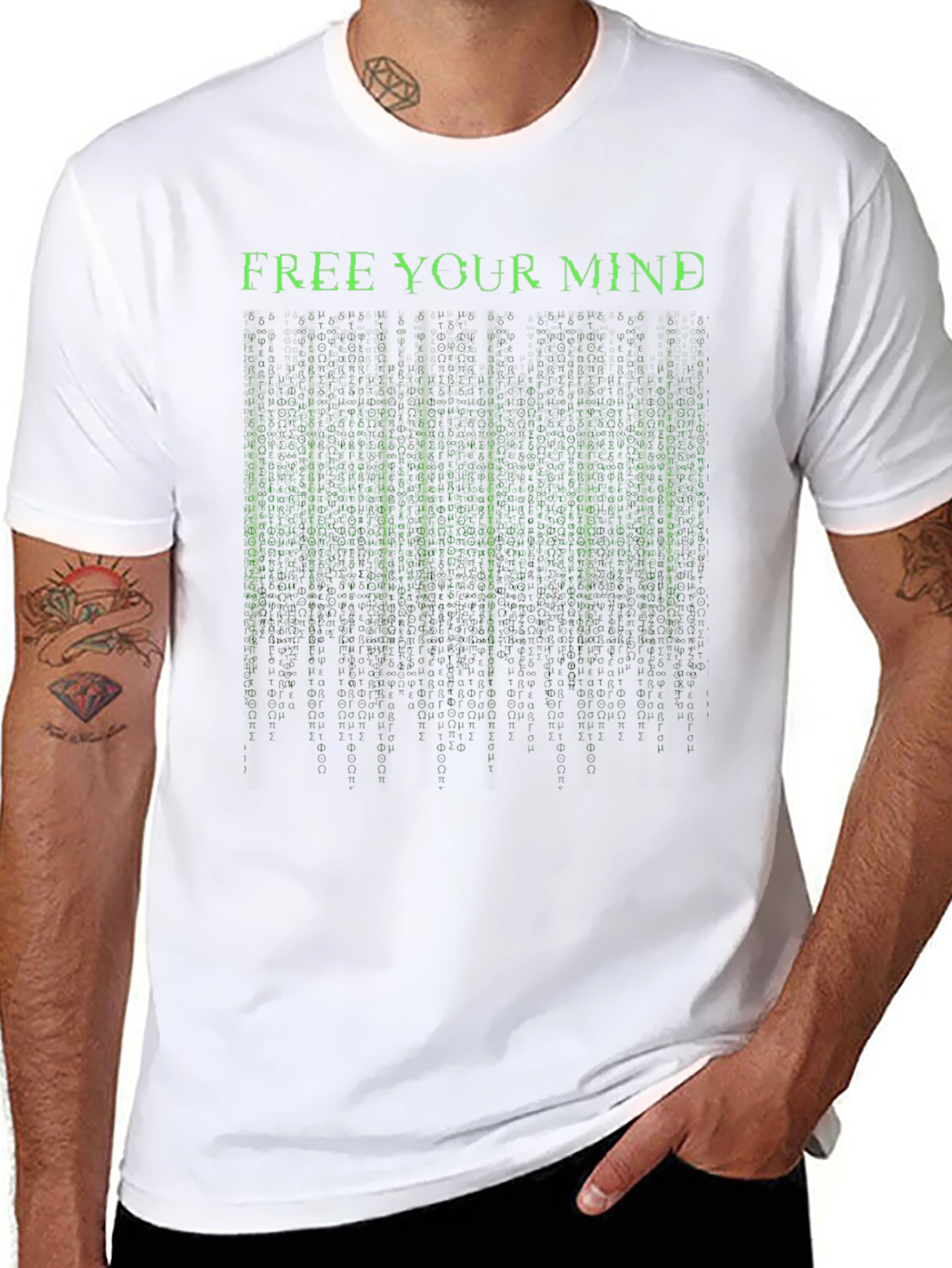 Free Your Mind Matrix Style Graphic T-Shirt