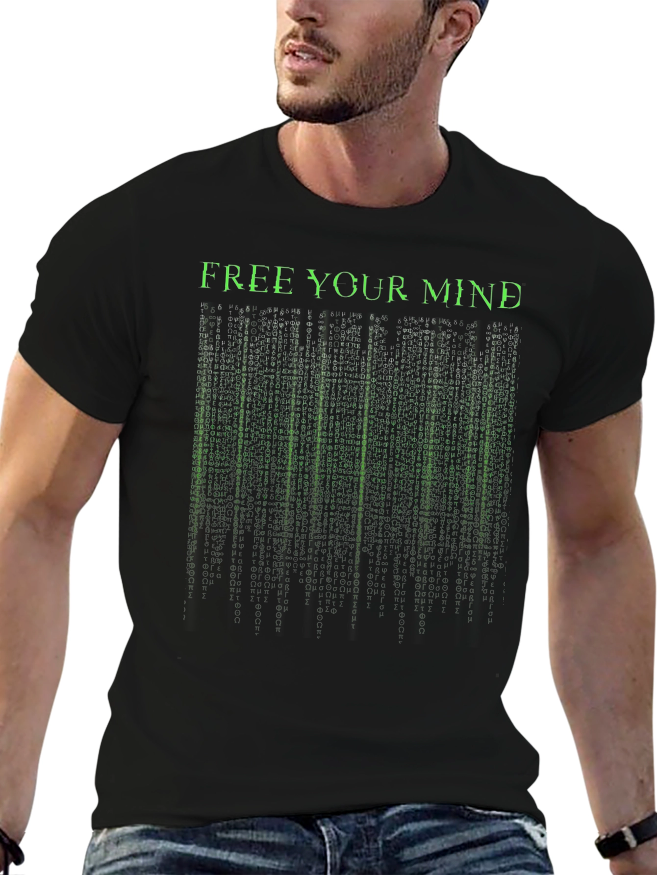 Free Your Mind Matrix Style Graphic T-Shirt