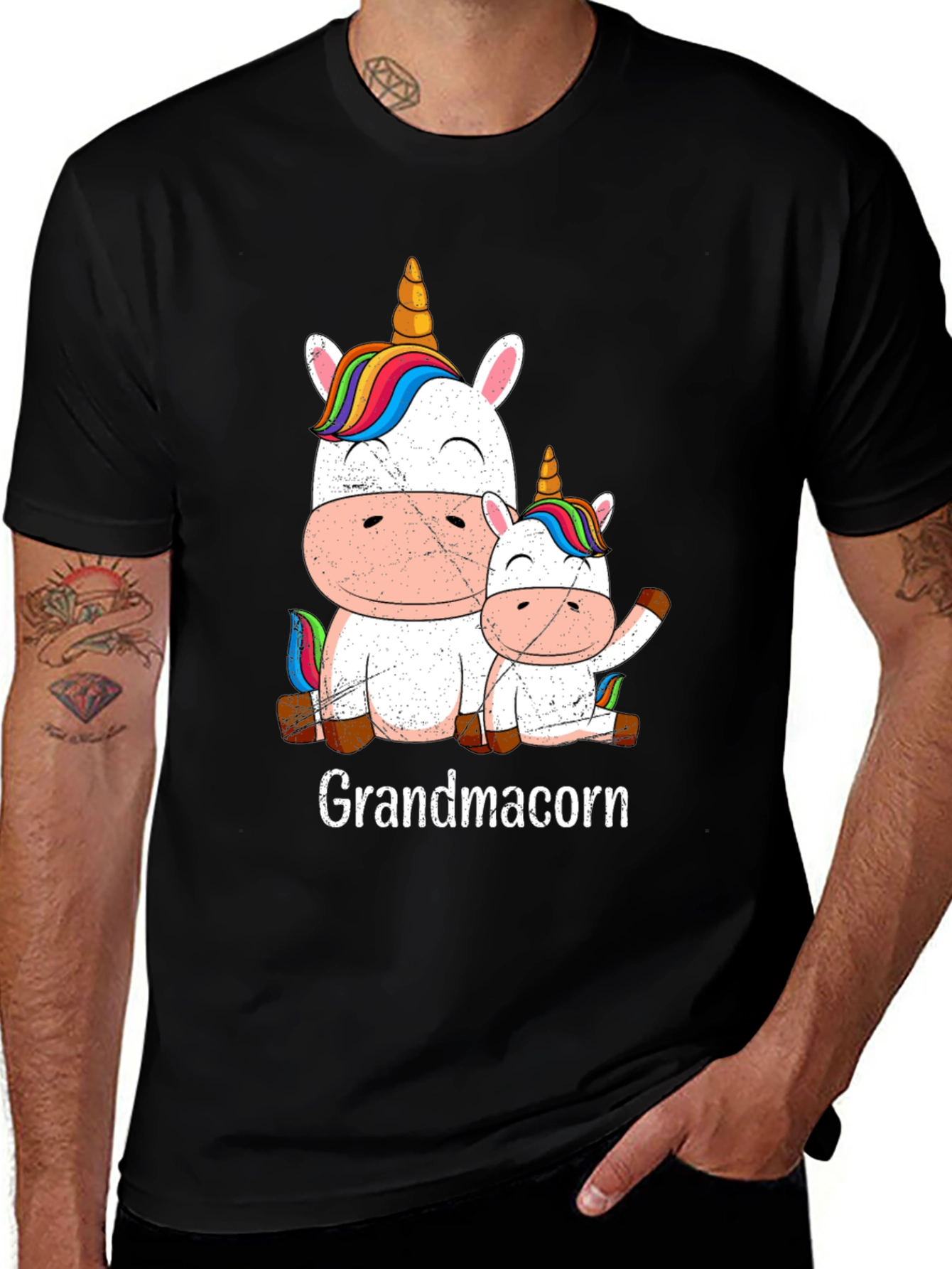 Grandmacorn Unicorn Graphic Tee