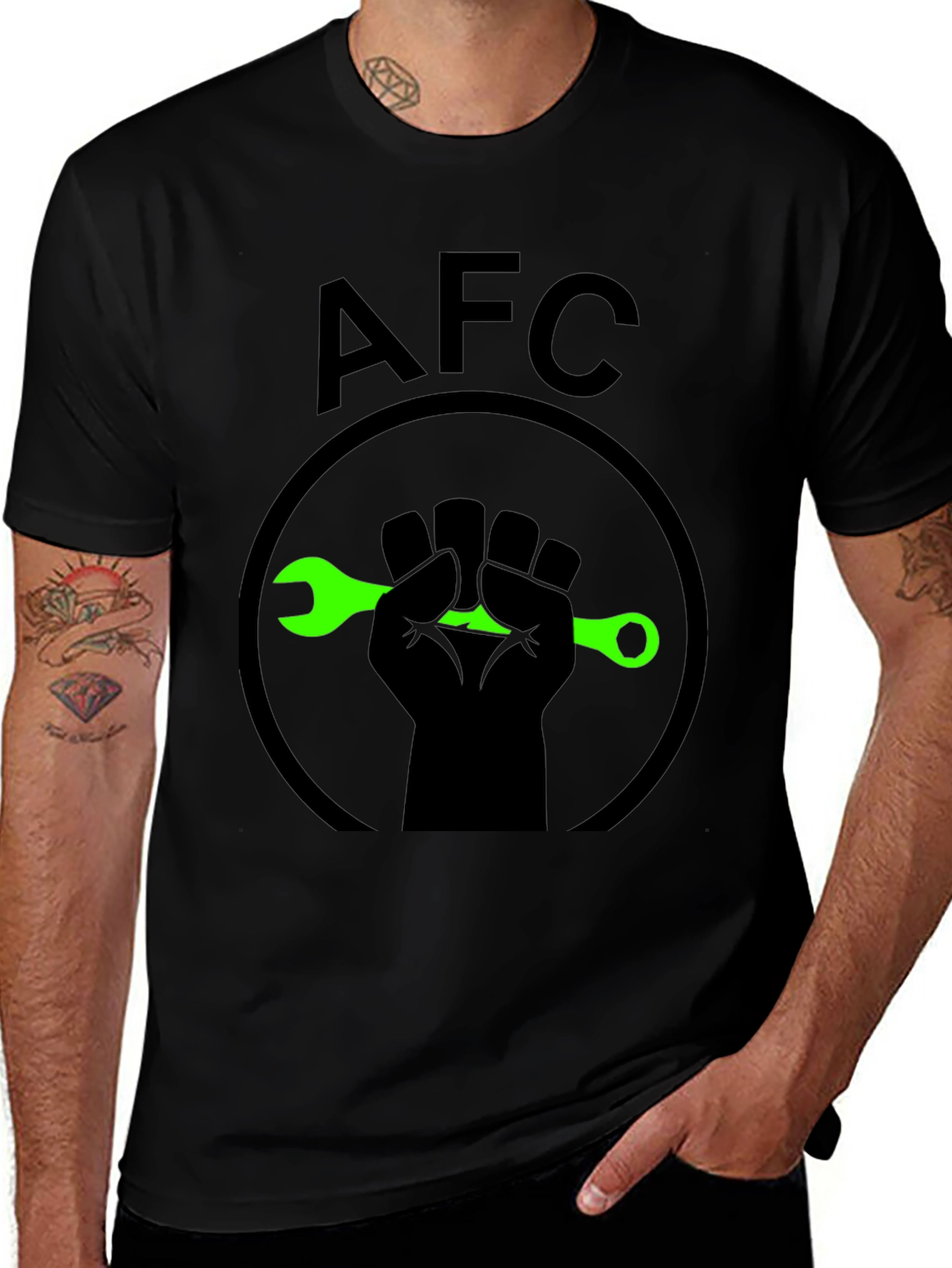 AFC Fist & Wrench Graphic T-Shirt - Black