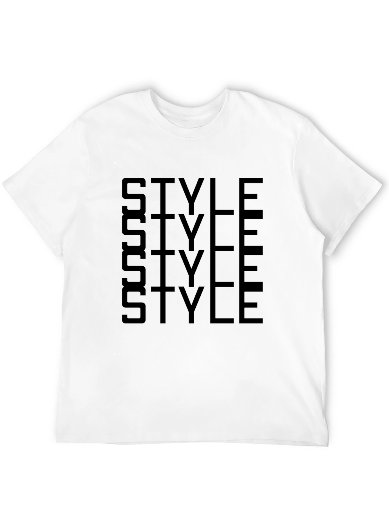 Mens Black Style Graphic Print T-Shirt