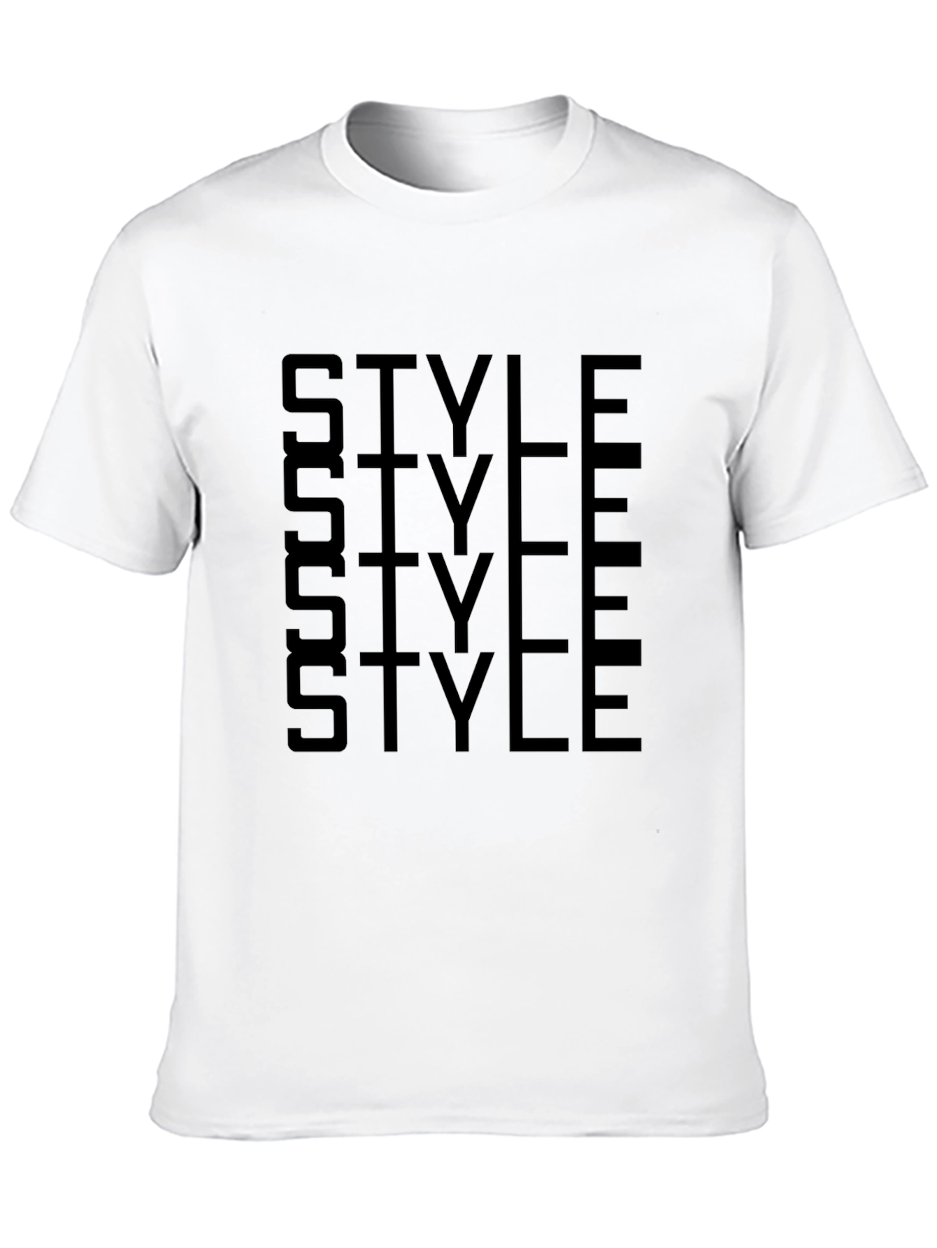 Mens Black Style Graphic Print T-Shirt