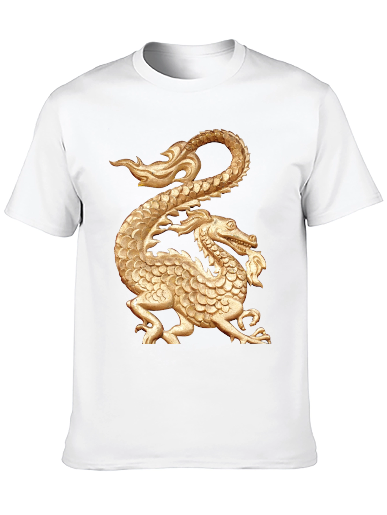 Golden Dragon Graphic Black T-Shirt