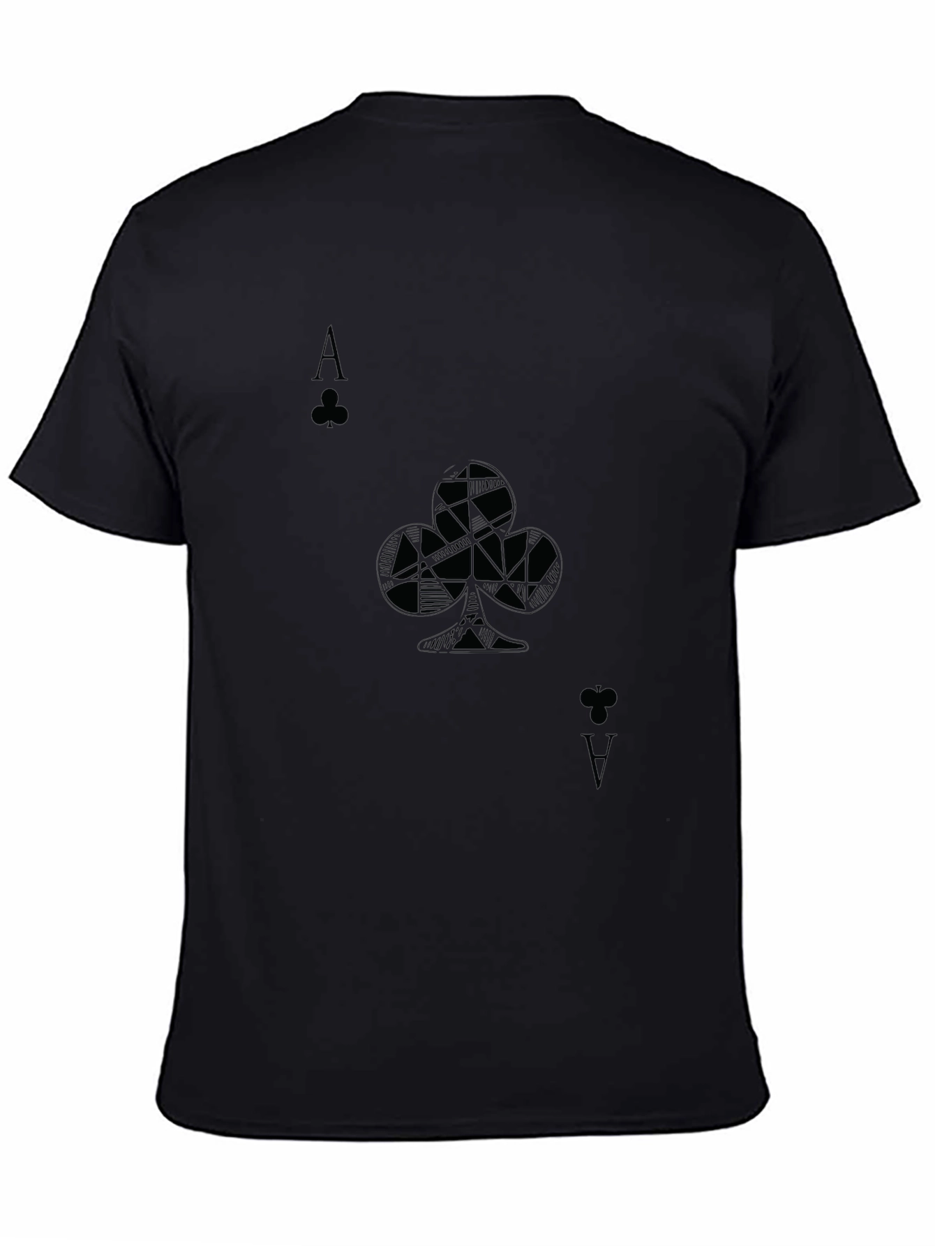 Ace of Clubs Graphic Tee - Stylish Black T-Shirt