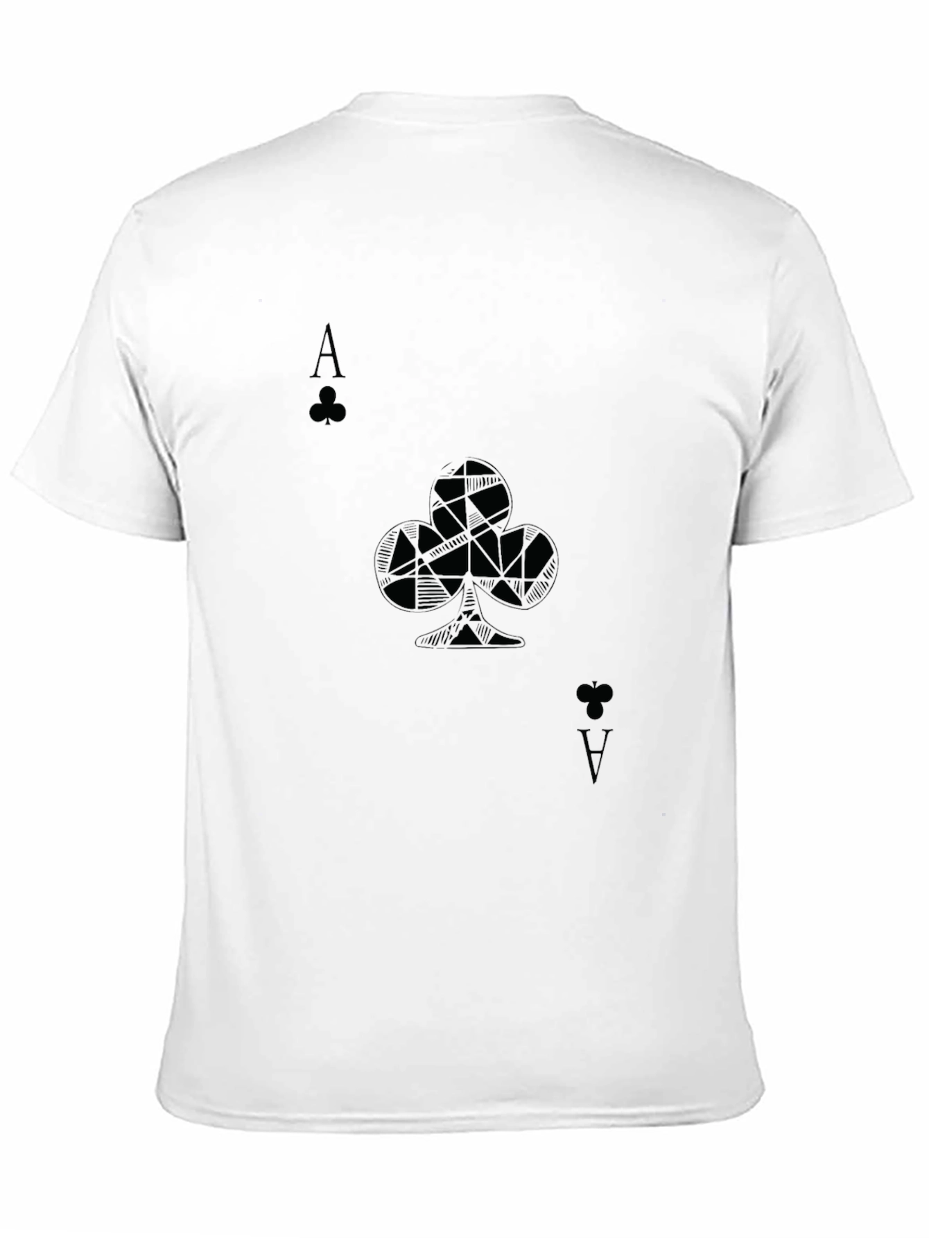 Ace of Clubs Graphic Tee - Stylish Black T-Shirt