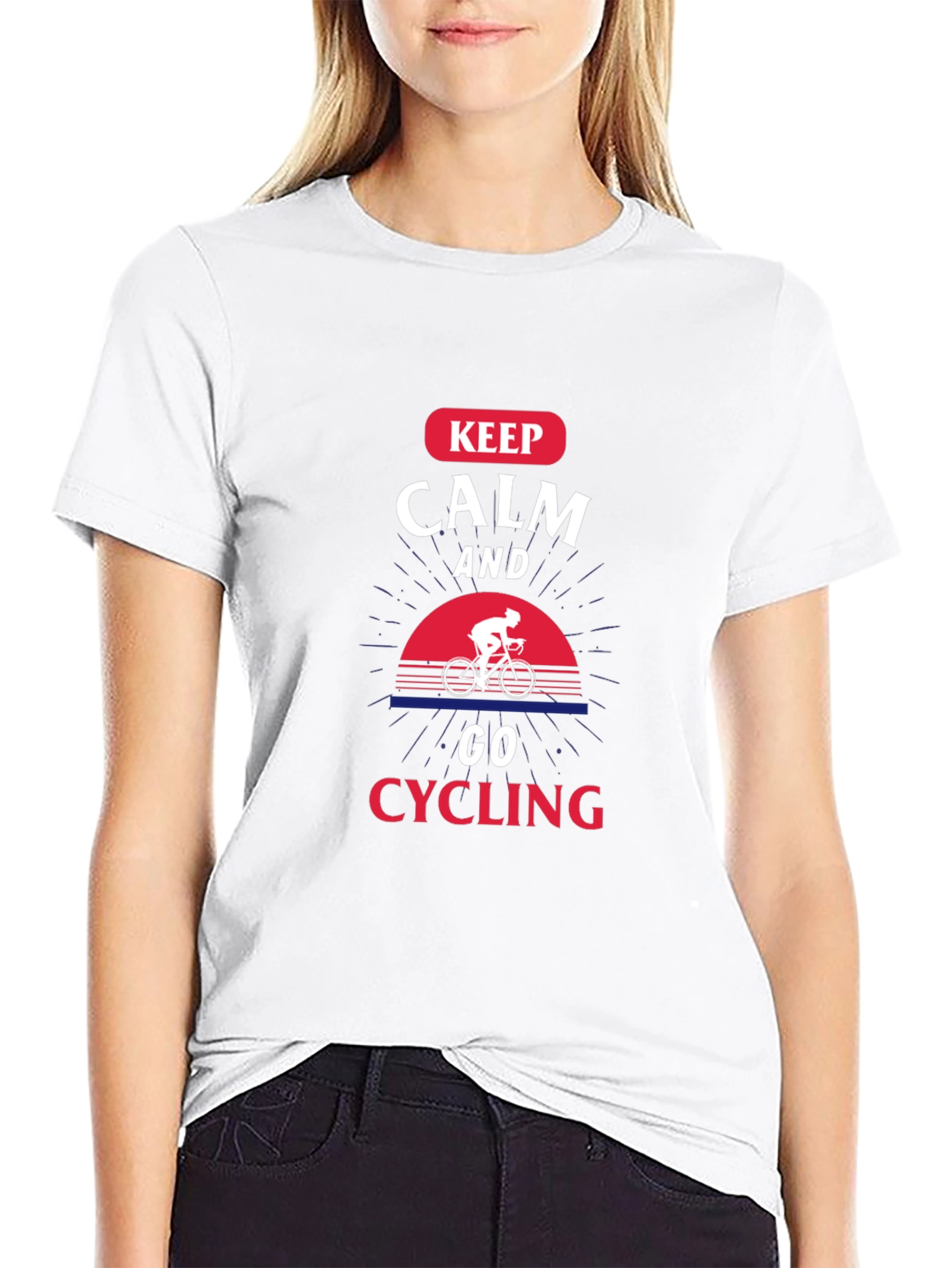 Keep Calm and Go Cycling Black T-Shirt