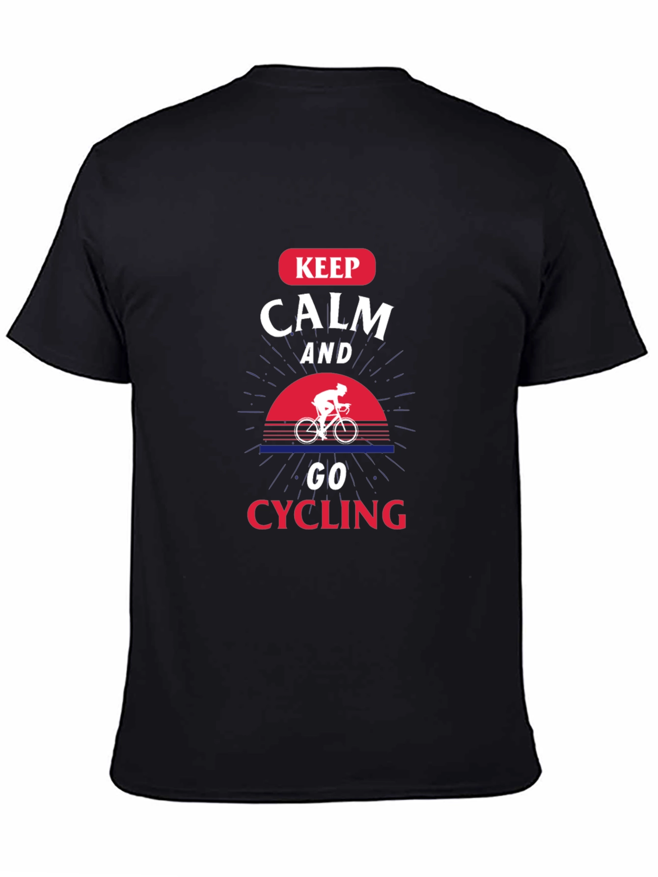 Keep Calm and Go Cycling Black T-Shirt