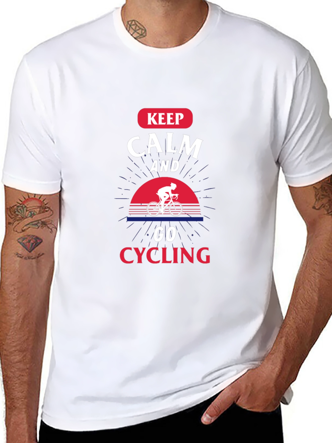 Keep Calm and Go Cycling Black T-Shirt