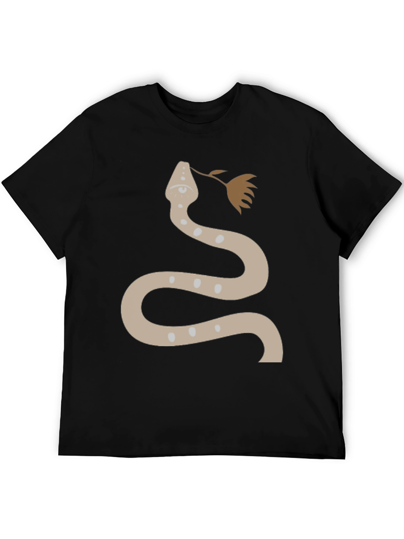 Snake & Flower Graphic T-Shirt - Modern Unisex Tee