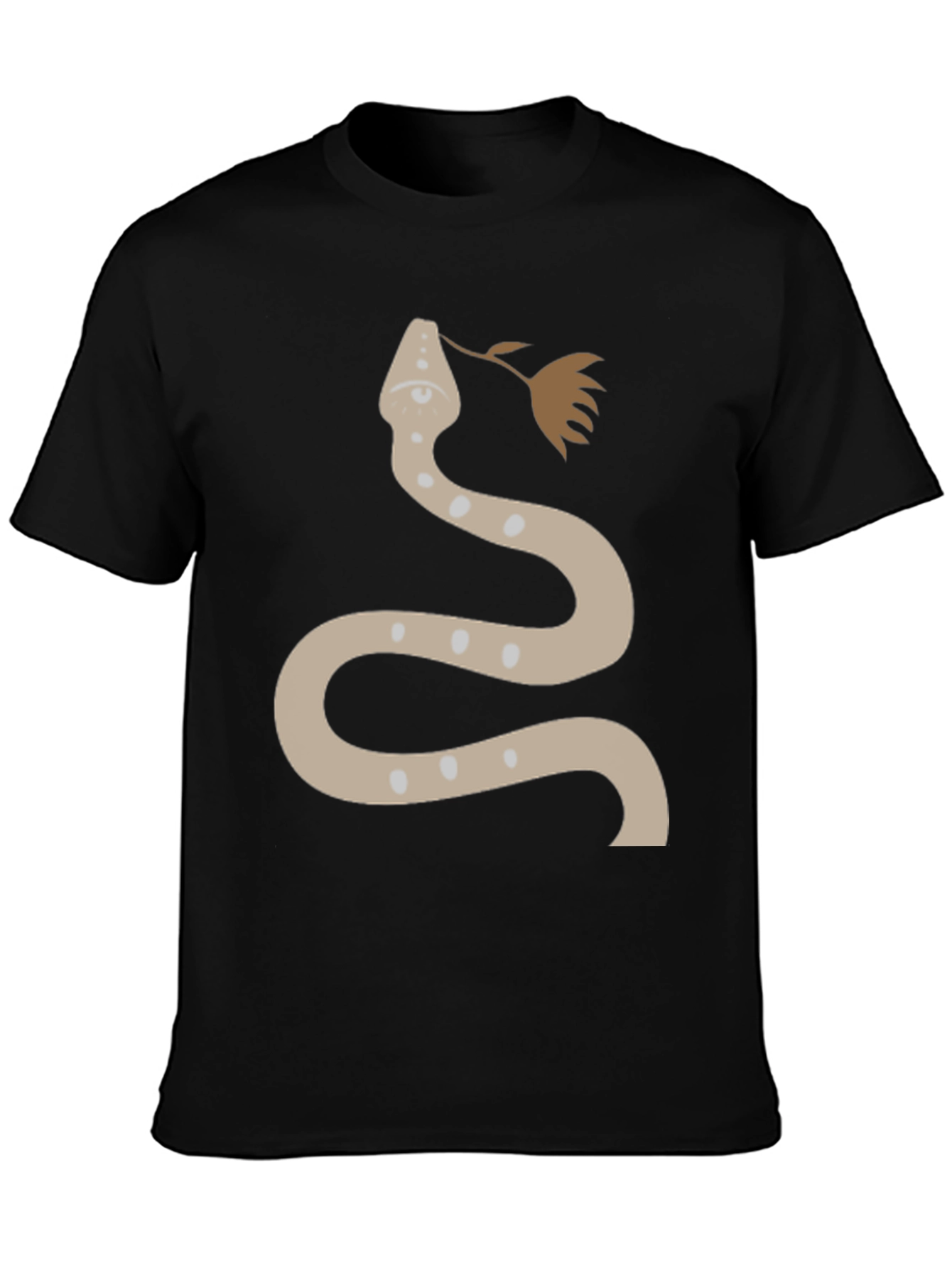 Snake & Flower Graphic T-Shirt - Modern Unisex Tee