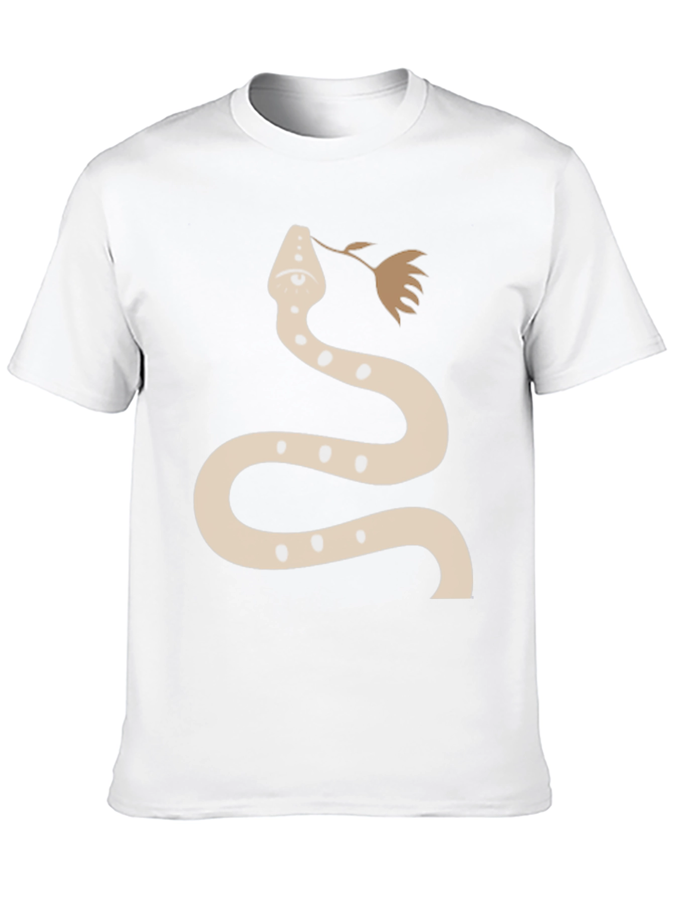 Snake & Flower Graphic T-Shirt - Modern Unisex Tee