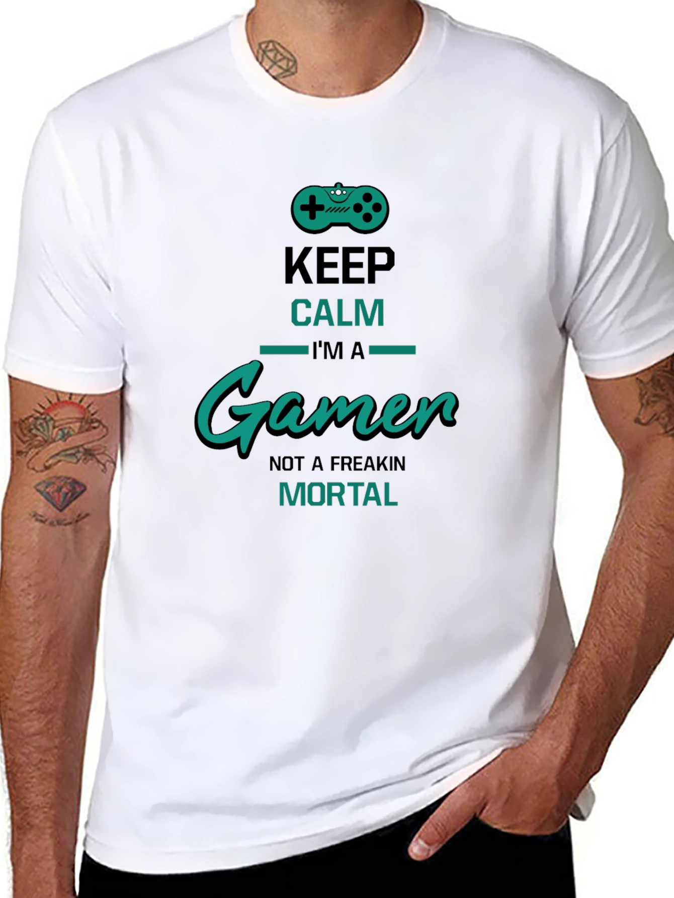Keep Calm Gamer T-Shirt - Black Cotton Tee