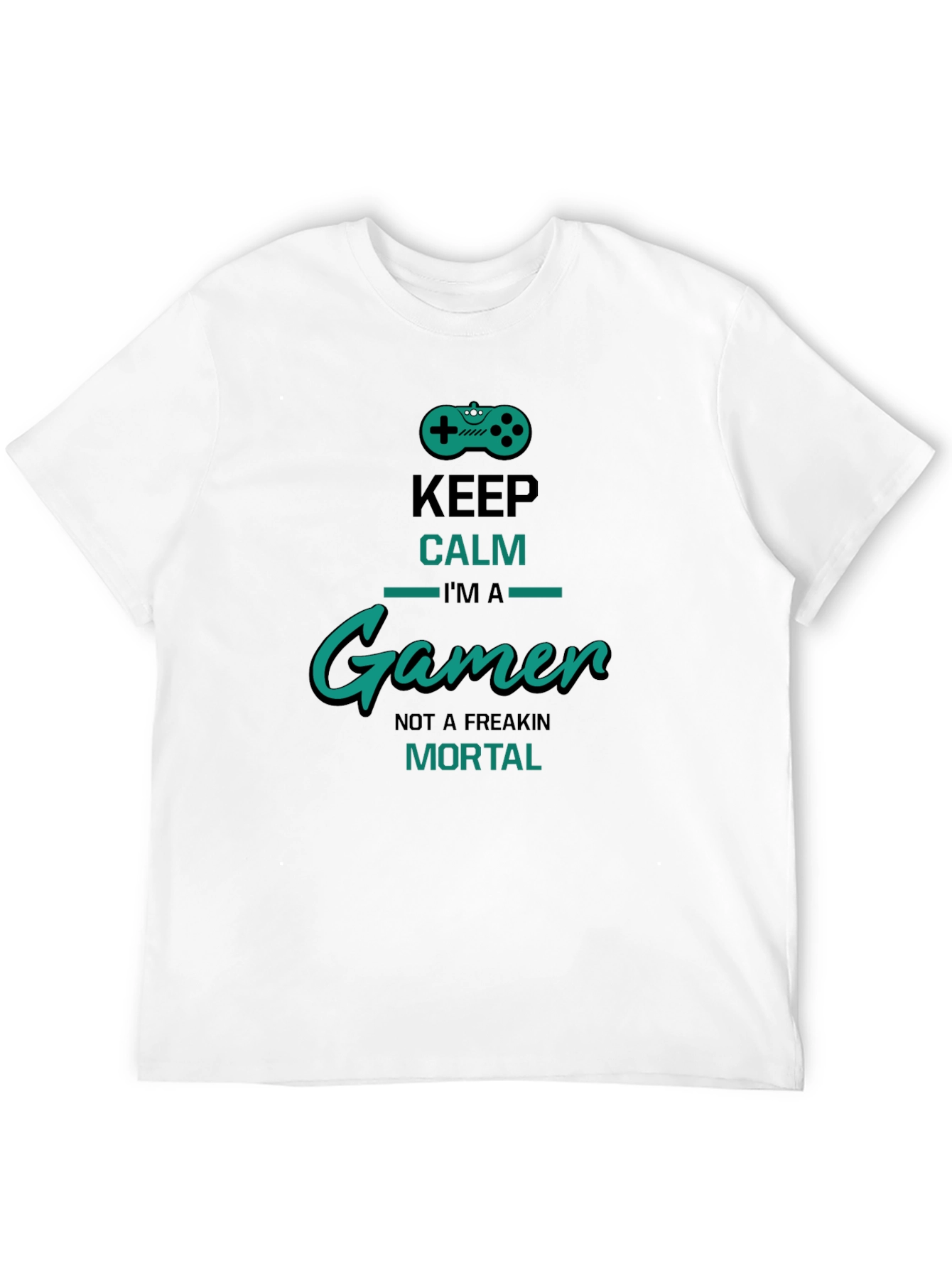 Keep Calm Gamer T-Shirt - Black Cotton Tee
