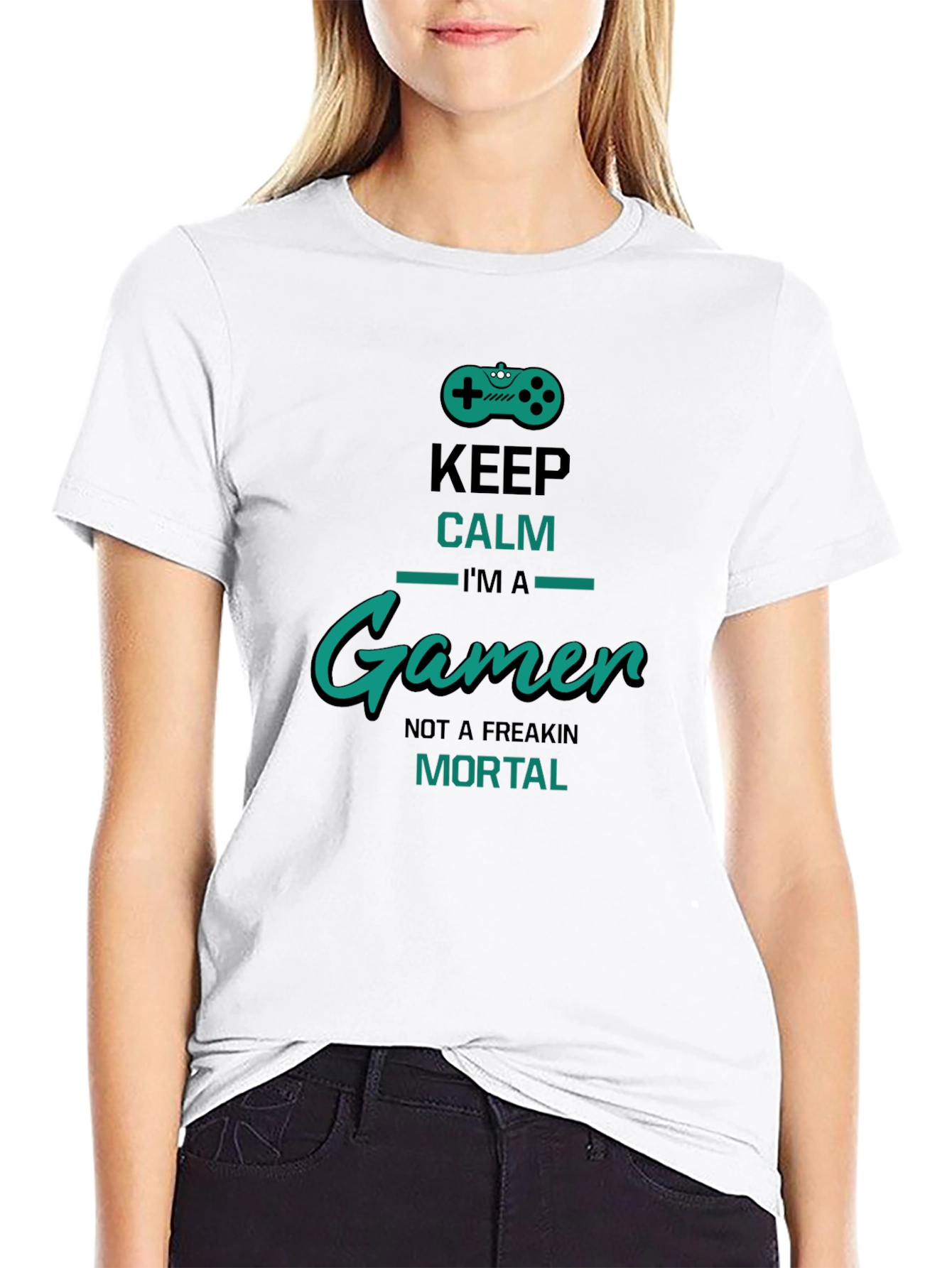 Keep Calm Gamer T-Shirt - Black Cotton Tee