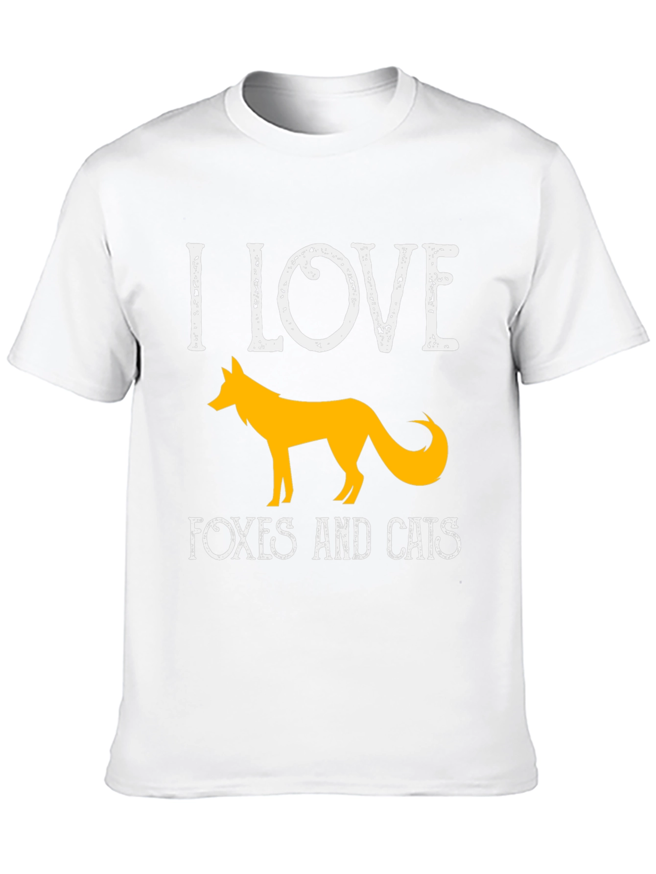 I Love Foxes And Cats Black T-Shirt