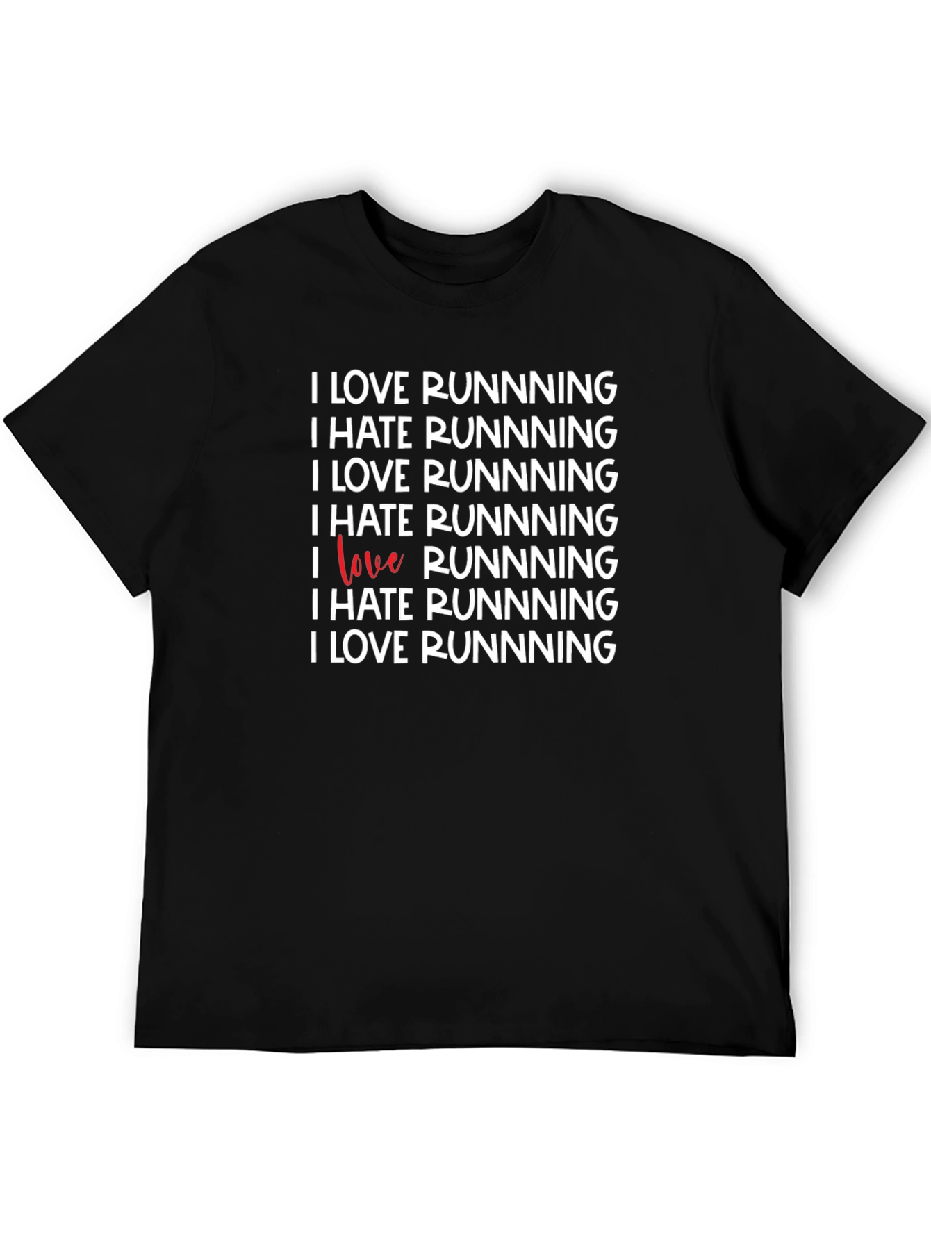 I Love/Hate Running T-Shirt Funny Gym Tee