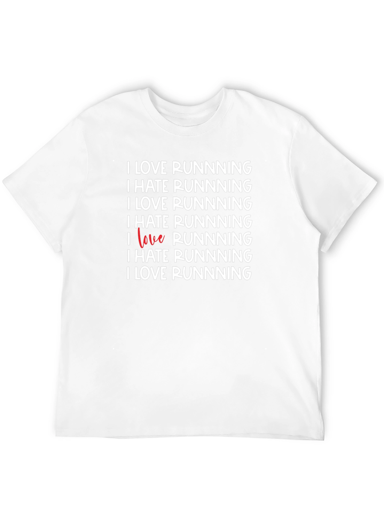 I Love/Hate Running T-Shirt Funny Gym Tee