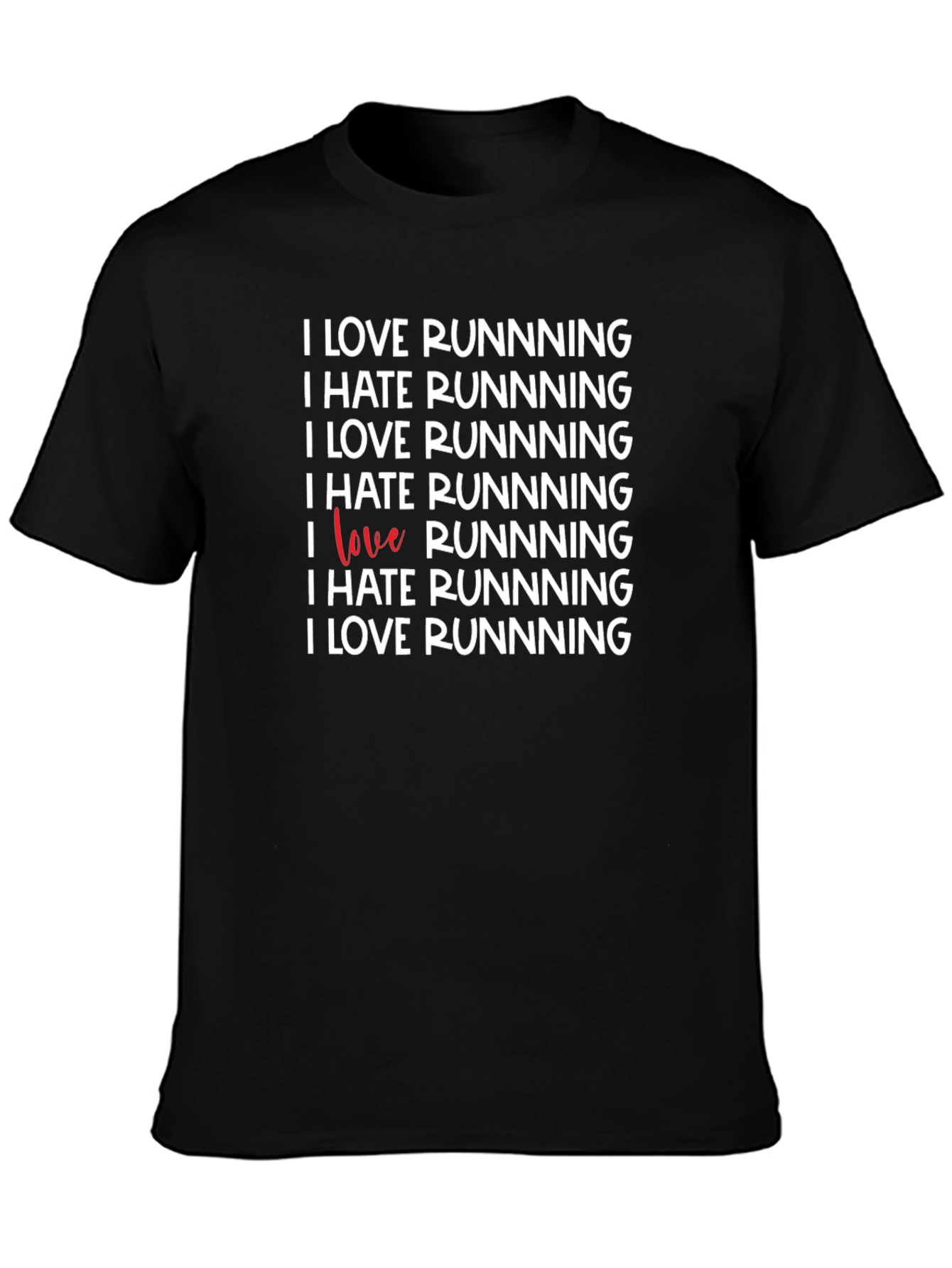 I Love/Hate Running T-Shirt Funny Gym Tee