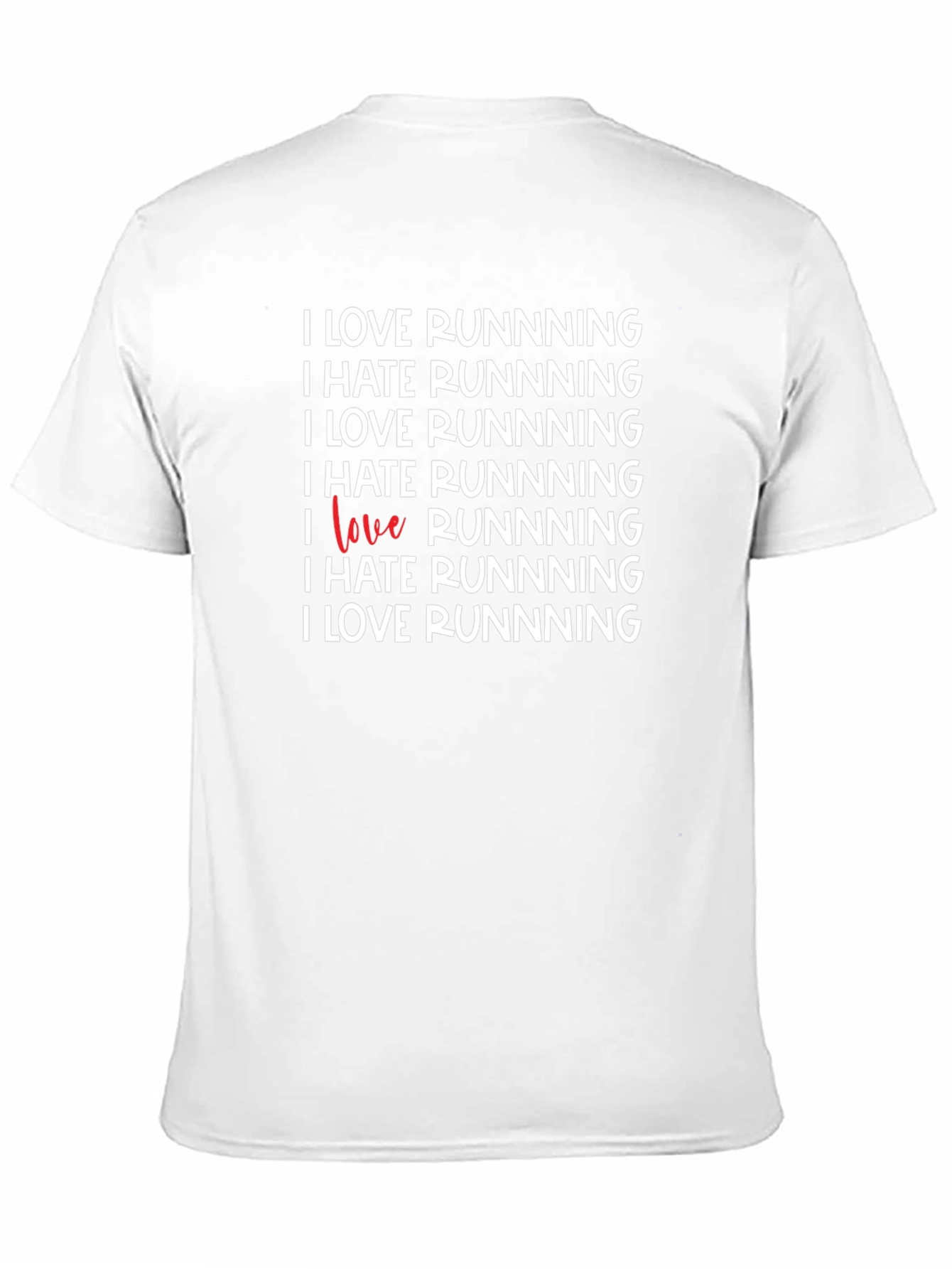 I Love/Hate Running T-Shirt Funny Gym Tee