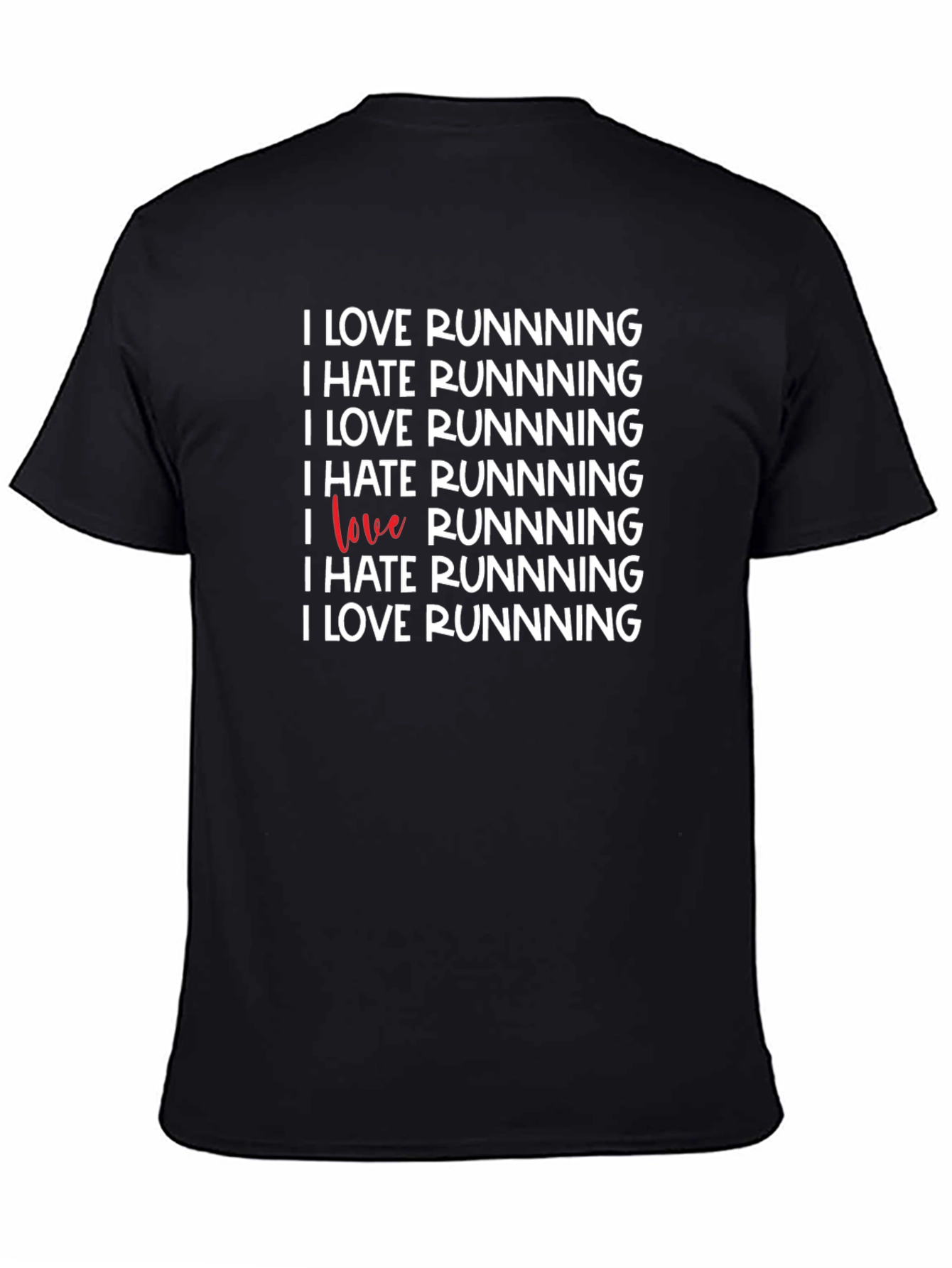 I Love/Hate Running T-Shirt Funny Gym Tee