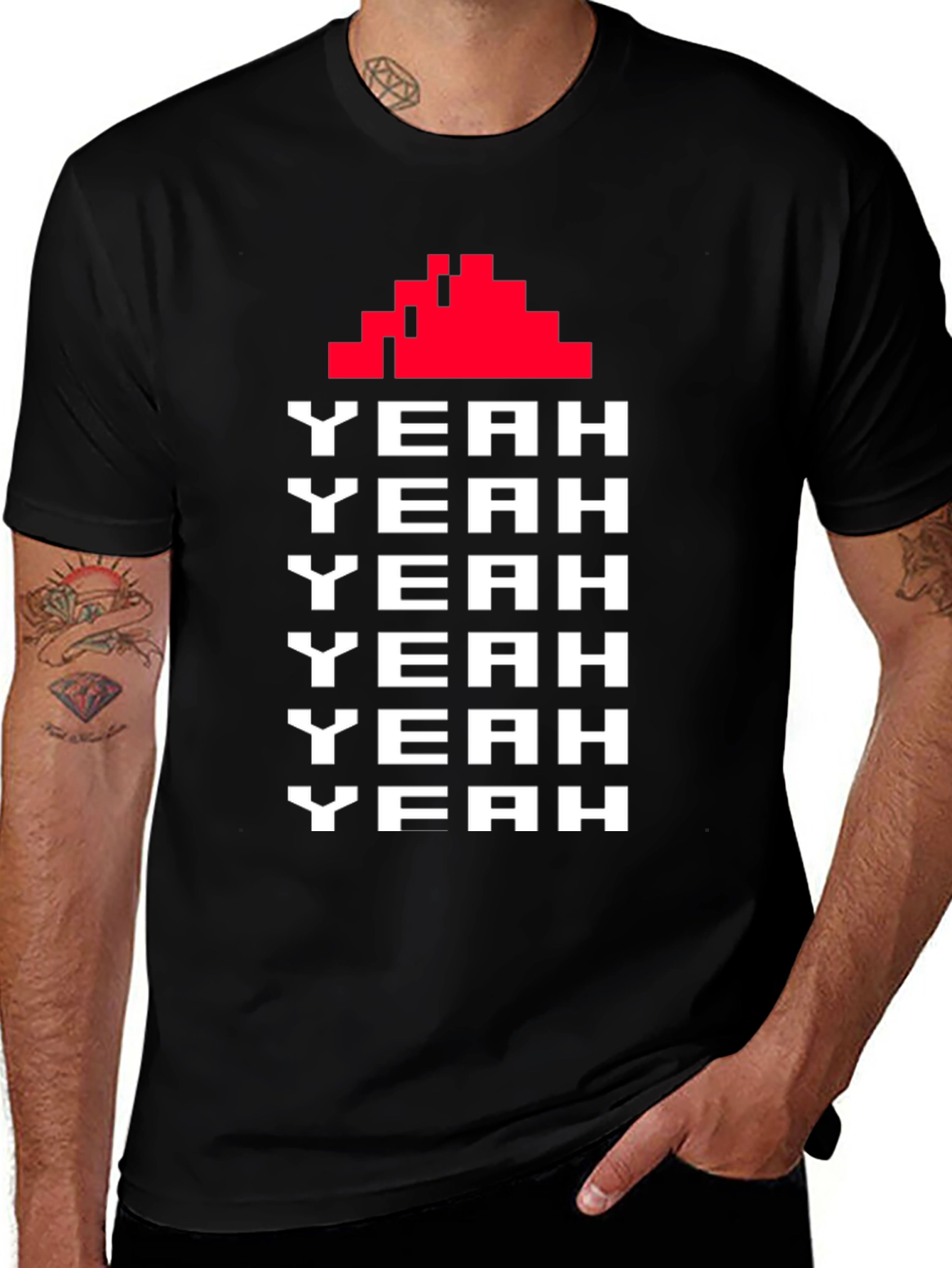 Retro Arcade Game Yeah Text Graphic Tee