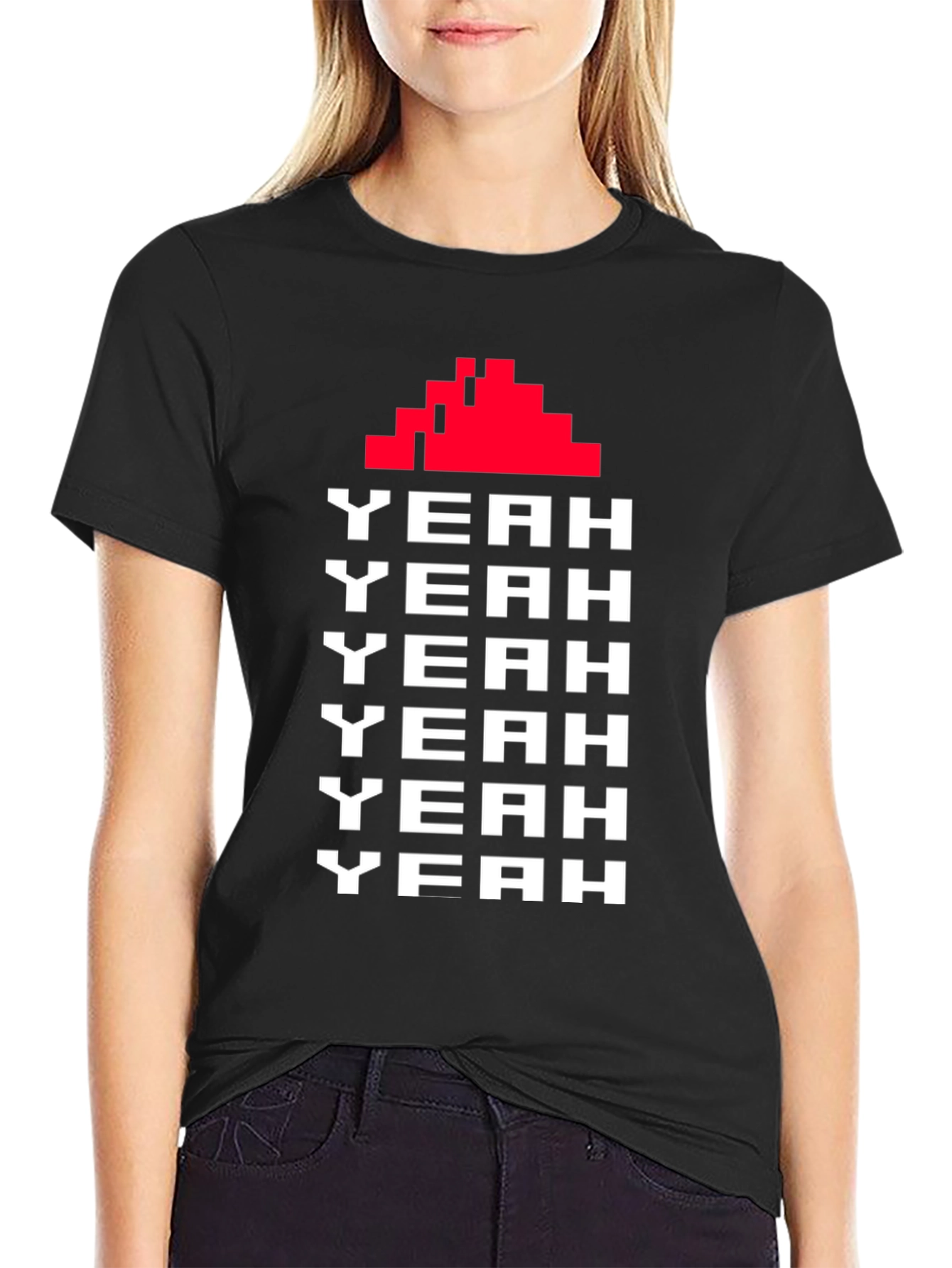 Retro Arcade Game Yeah Text Graphic Tee