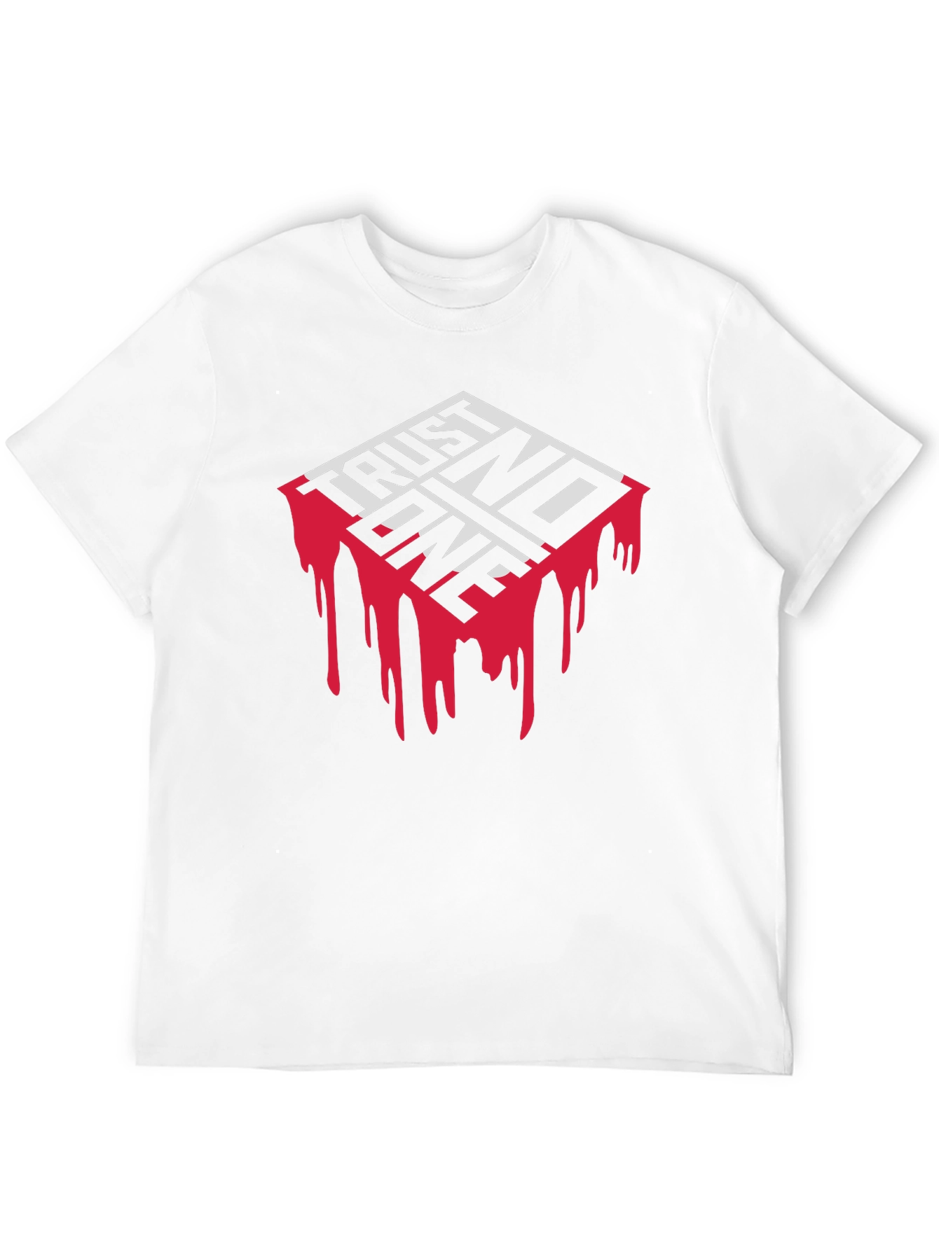 Trust No One Graphic Print Black T-Shirt