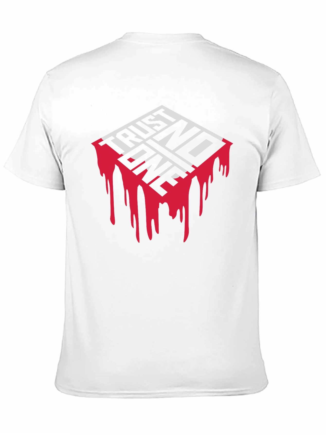 Trust No One Graphic Print Black T-Shirt